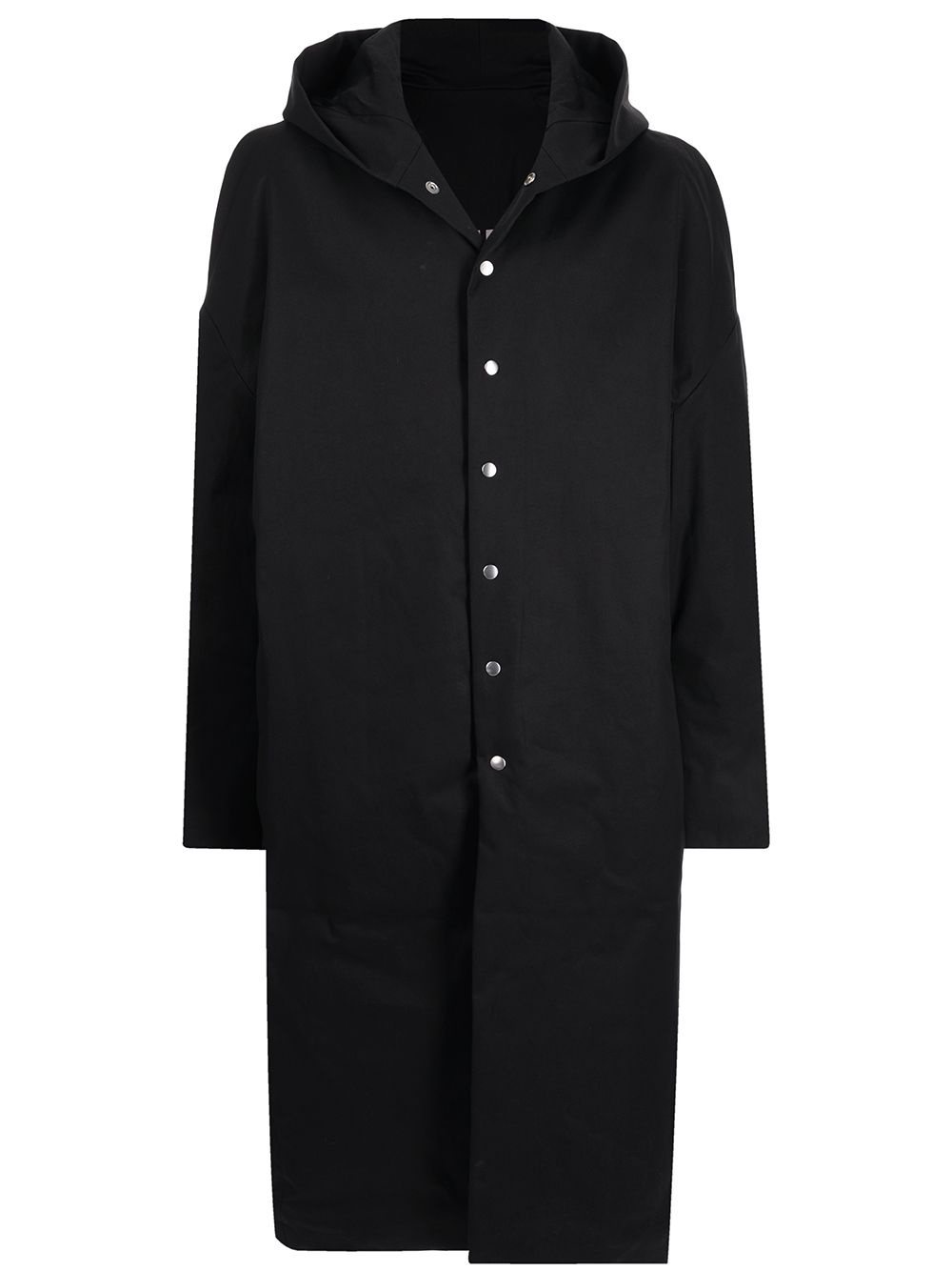 hooded button-down coat - 1