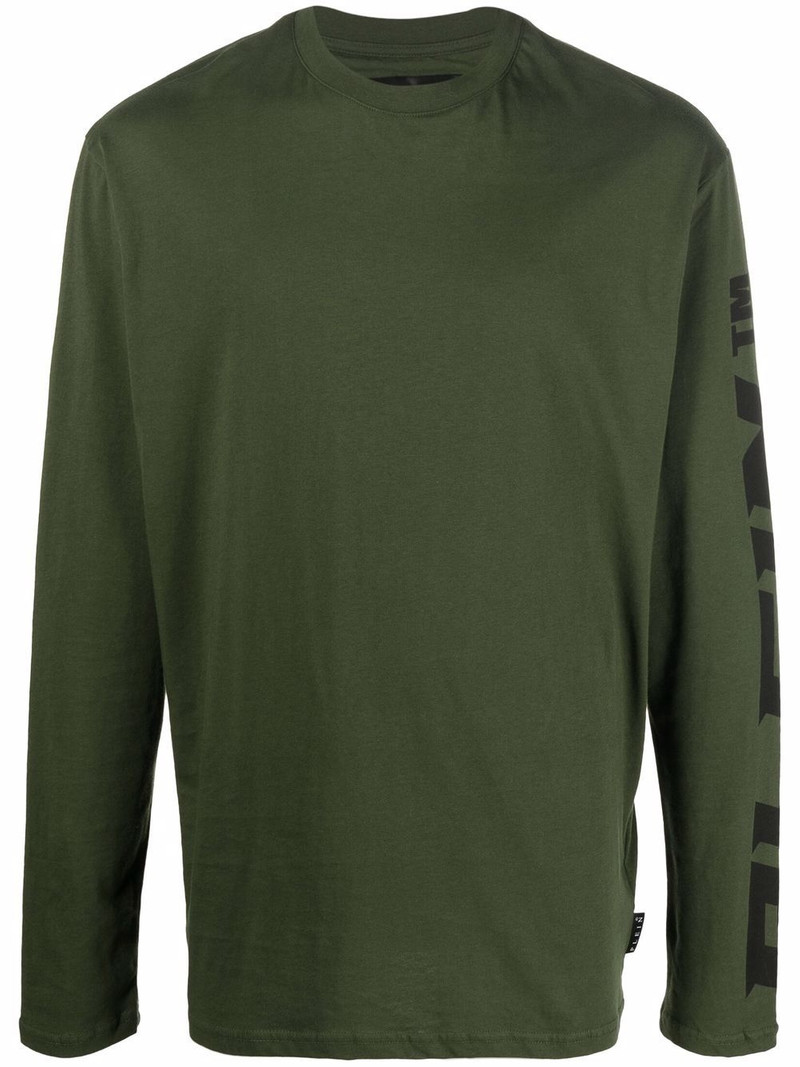 logo-print long-sleeved T-shirt 1