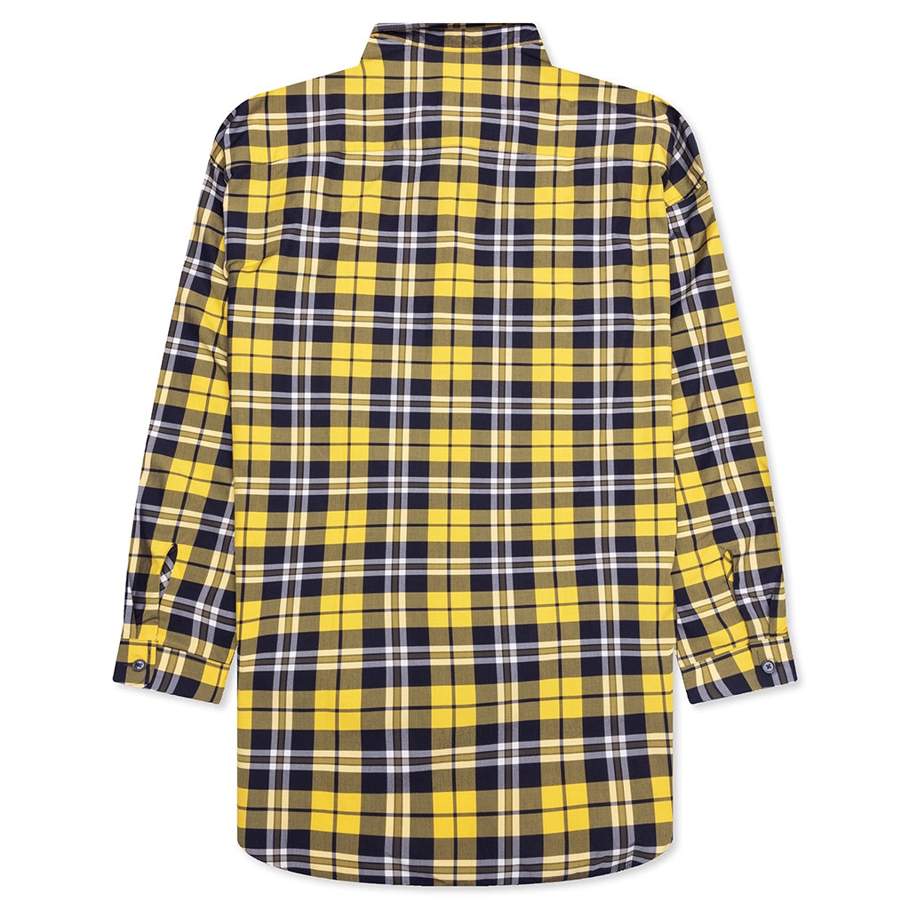OVERSIZED ASYMMETRICAL SMOCK SHIRT - DARK YELLOW - 2