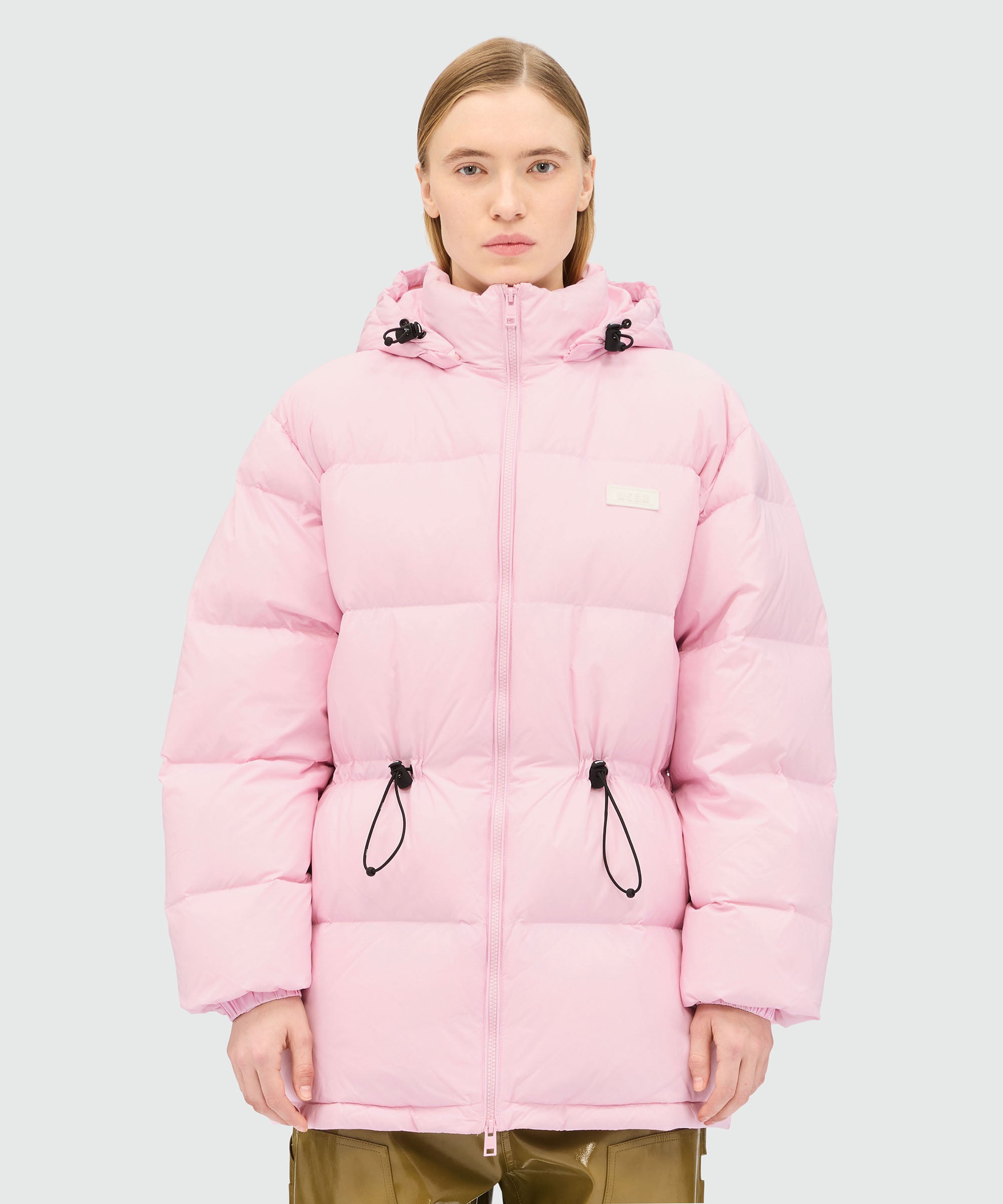Pink ripstop nylon down jacket - 2