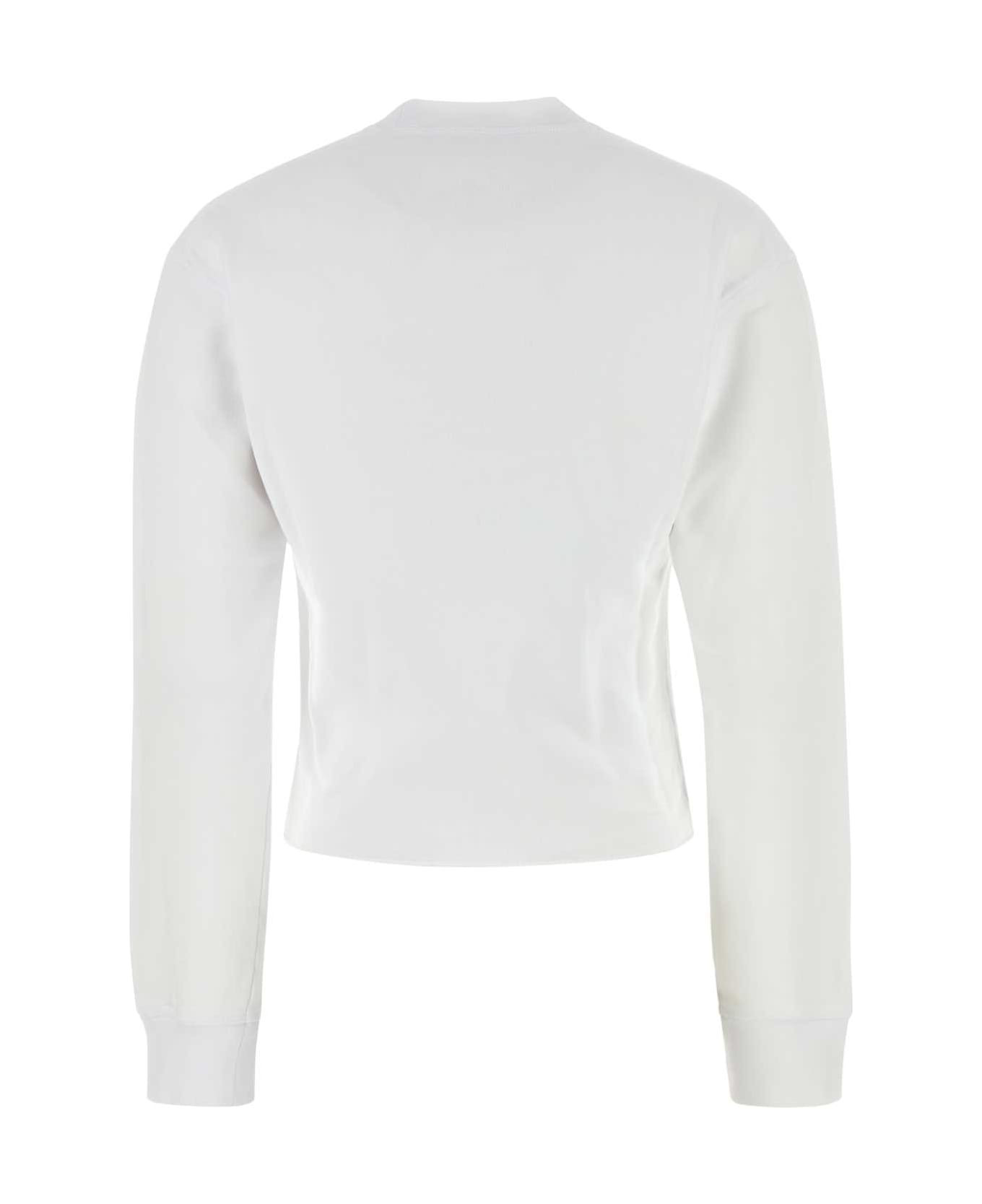 White Cotton Sweatshirt - 2
