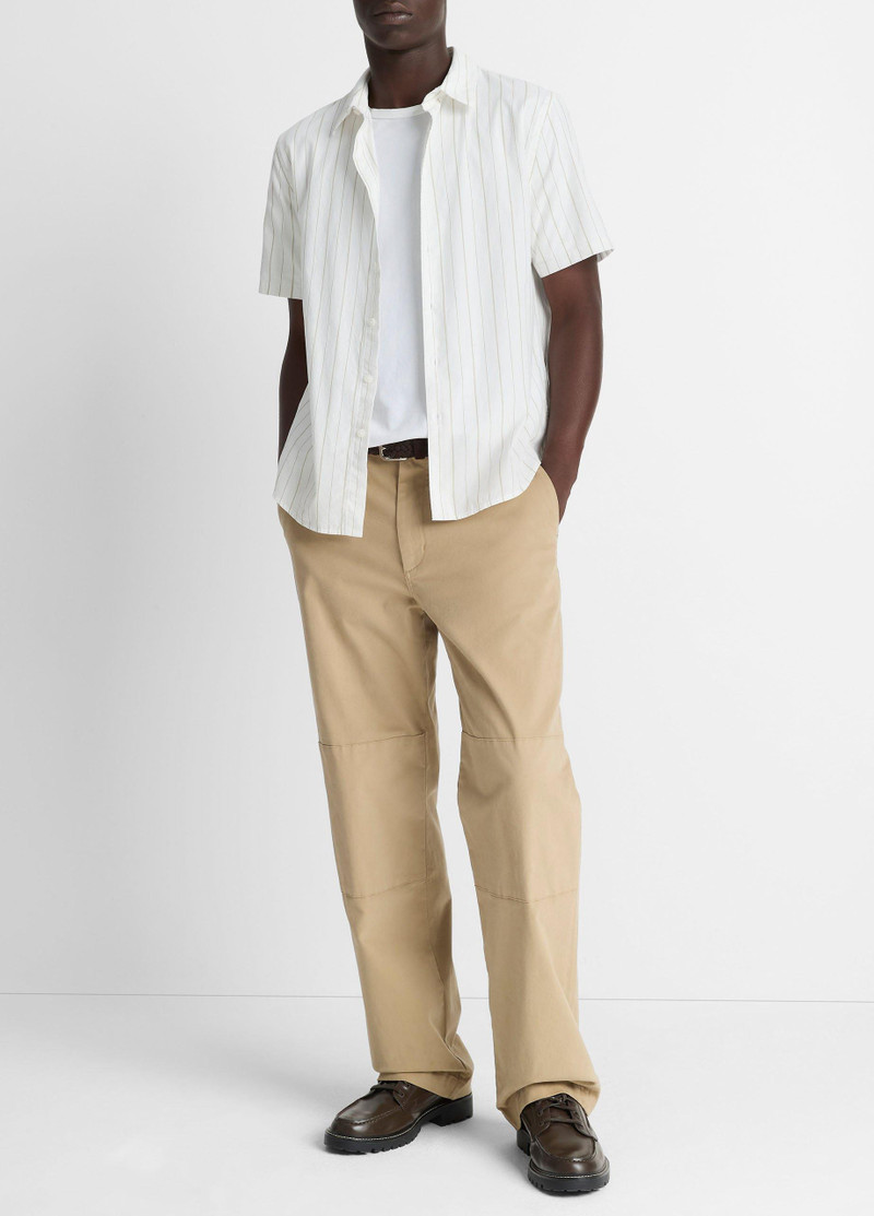 Chatsworth Stripe Cotton Short-Sleeve Button-Front Shirt 4