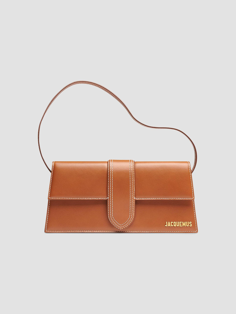 Women's Le Bambino Long Leather Top Handle Bag - Light Brown 1