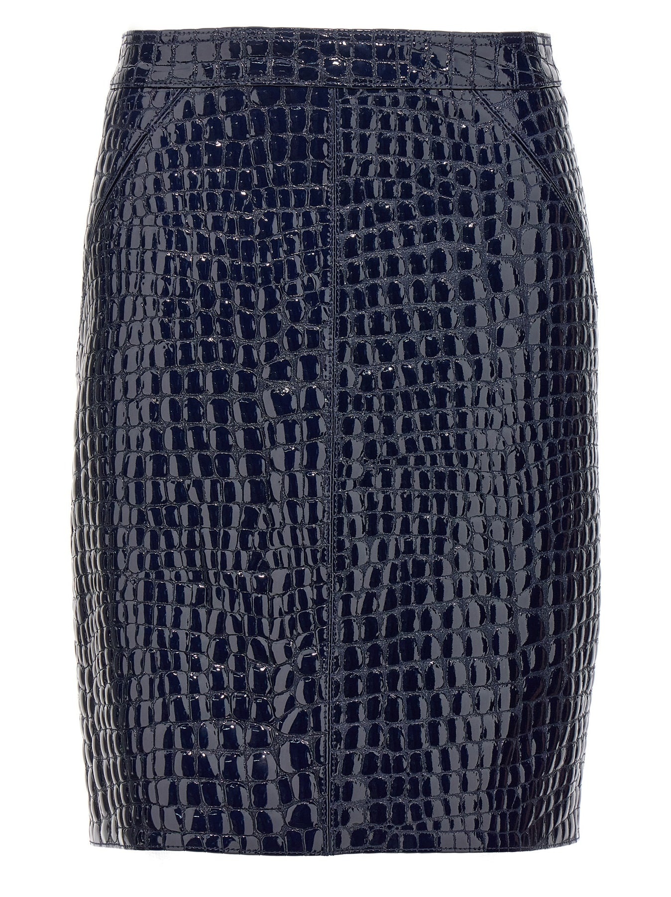 Croc Print Skirt Skirts Blue - 1
