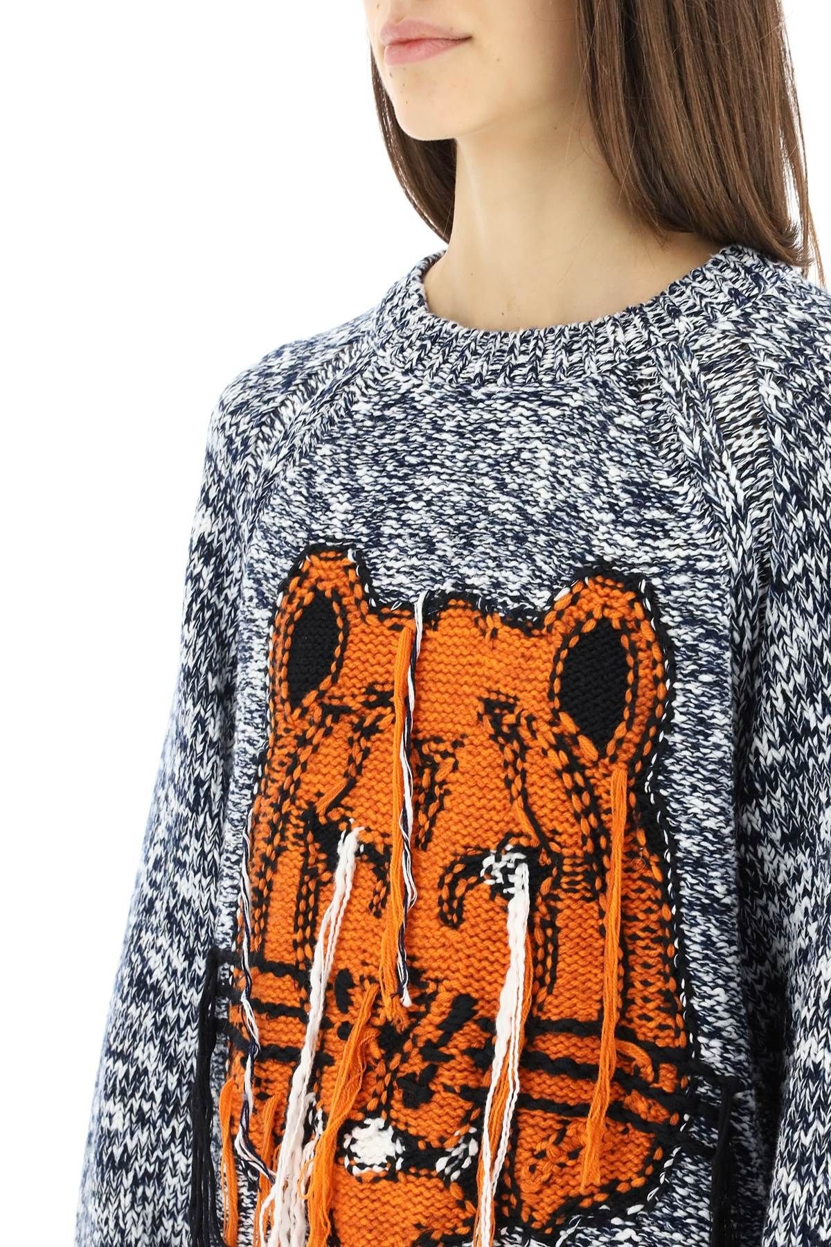 INSIDE OUT SWEATER WITH JACQUARD TIGER - 5