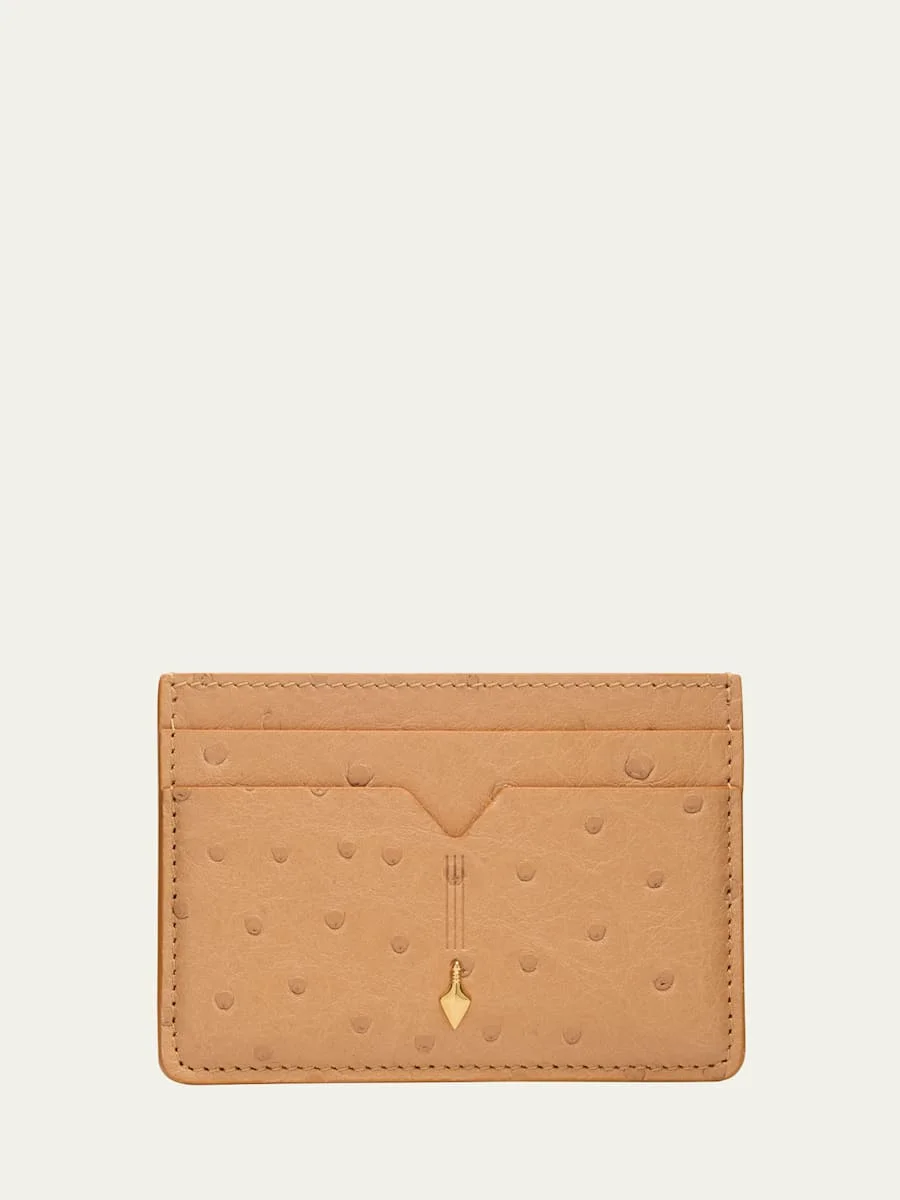 Men's Theodore Ostrich Card Case - 1