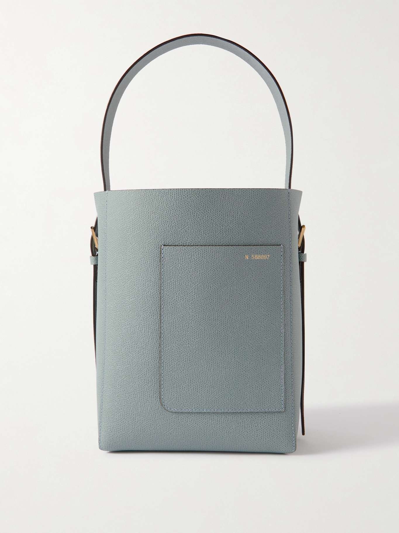 Small textured-leather bucket bag - 1