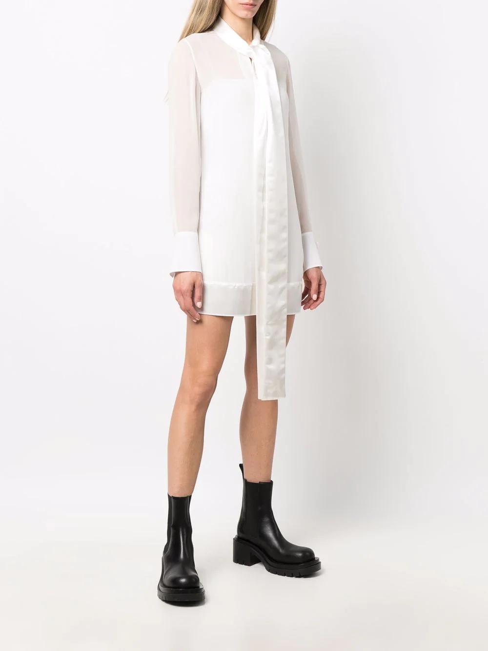 tie-detail mini dress - 3
