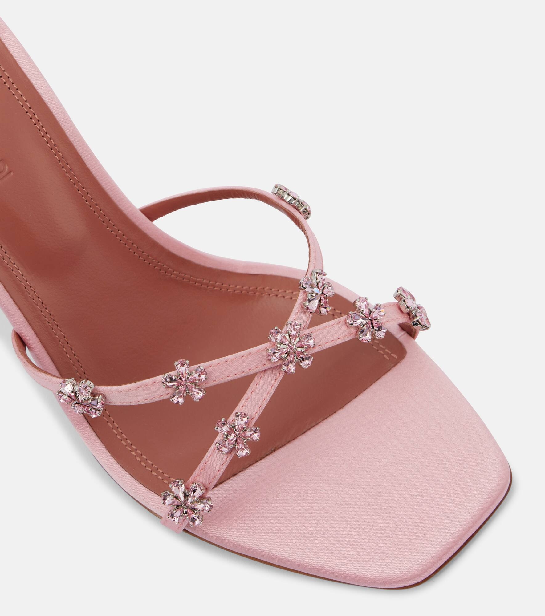 70 embellished satin sandals - 6