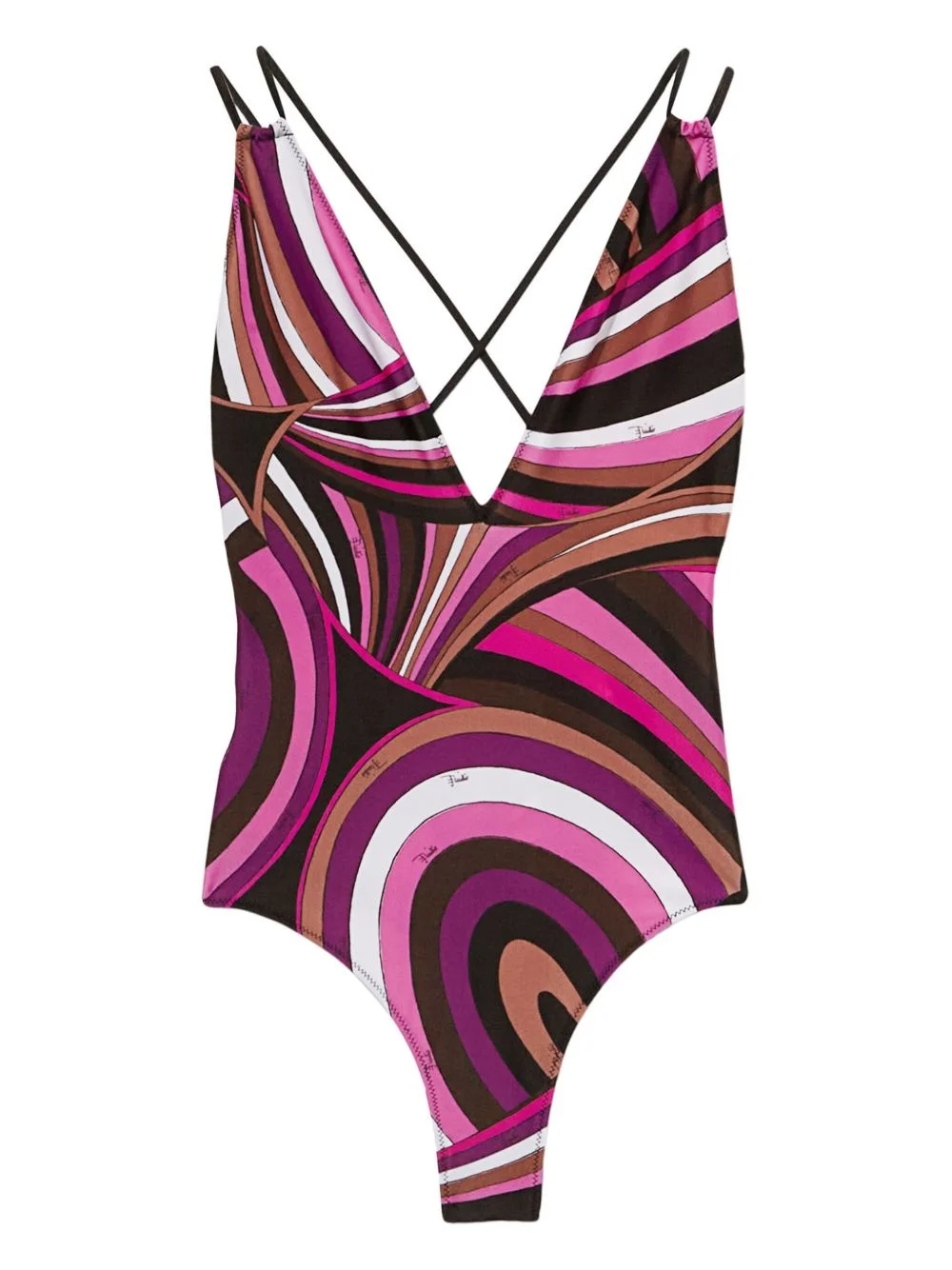 Iride-print swimsuit - 1