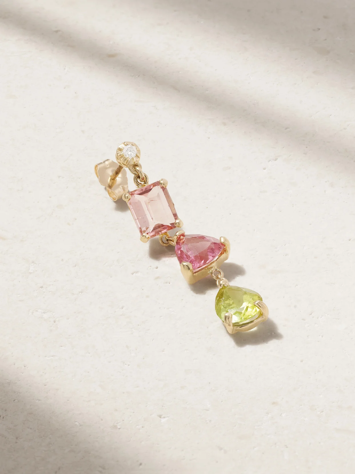 14-karat Gold Multi-stone Single Earring - 1