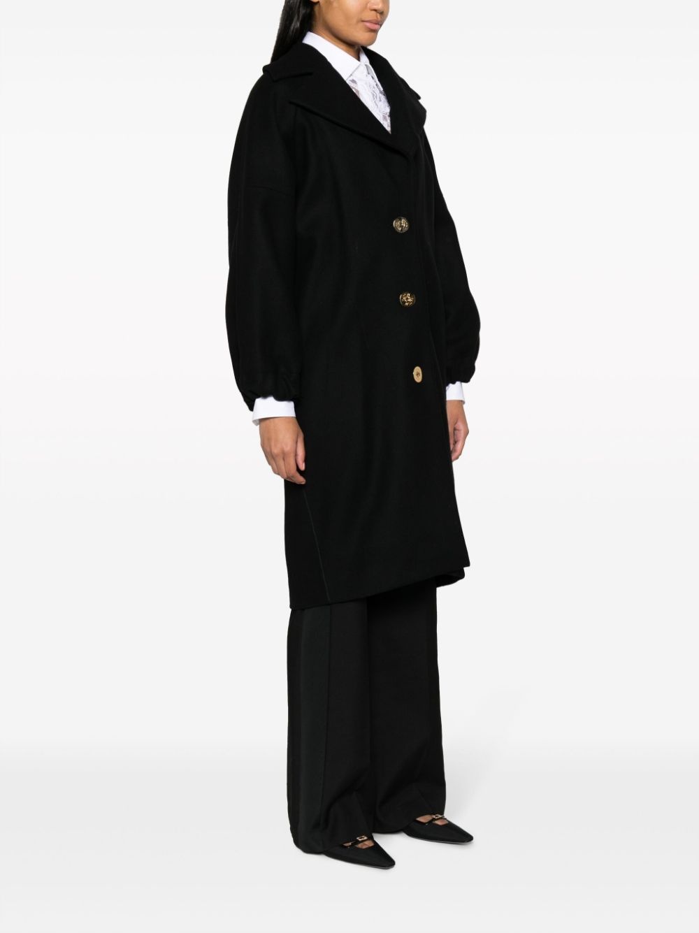 Elliptic wool-blend coat - 3
