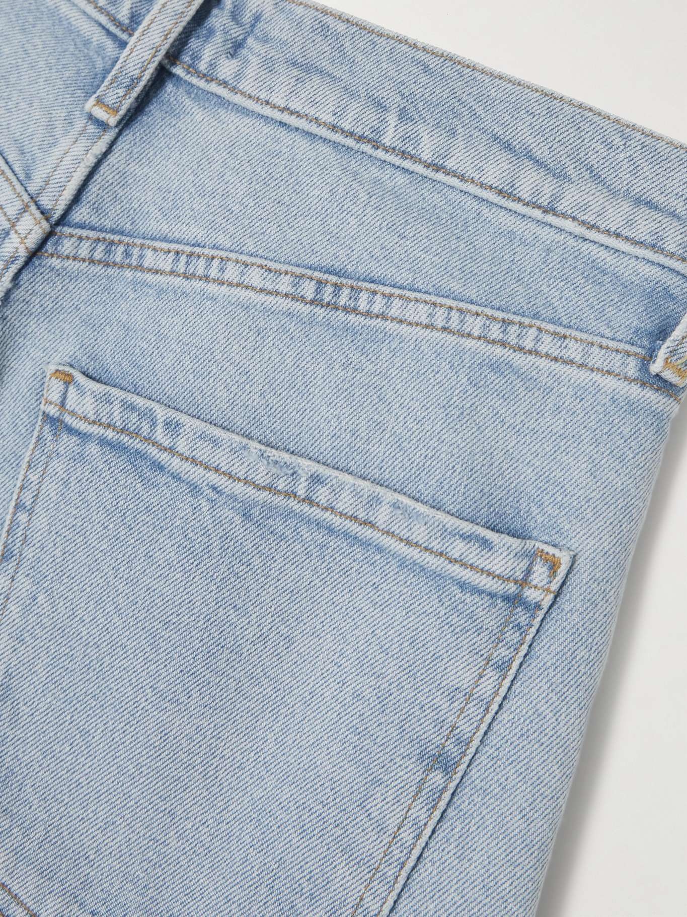 Ren frayed high-rise wide-leg jeans Light denim - 6