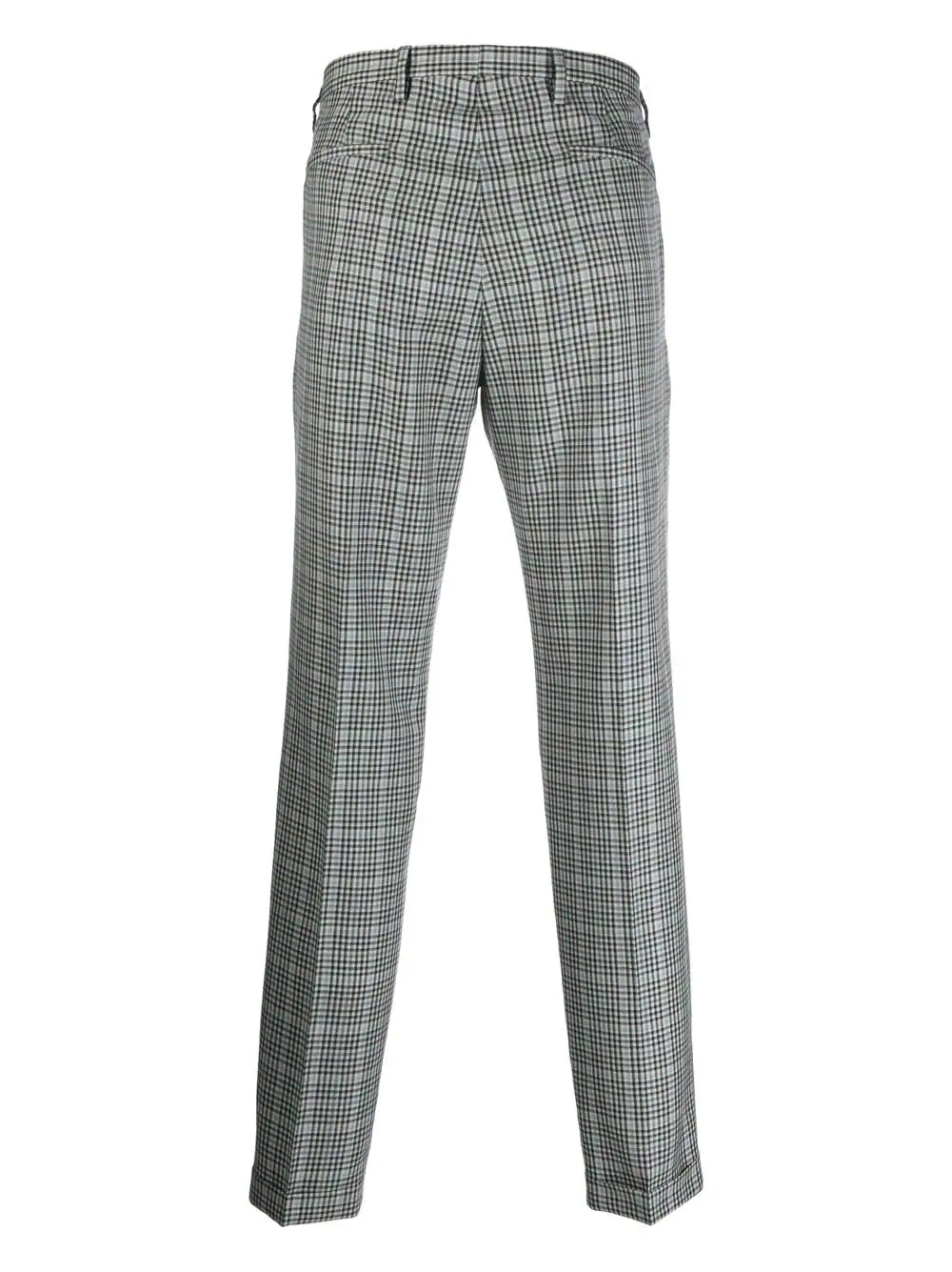 plaid-print chinos - 2