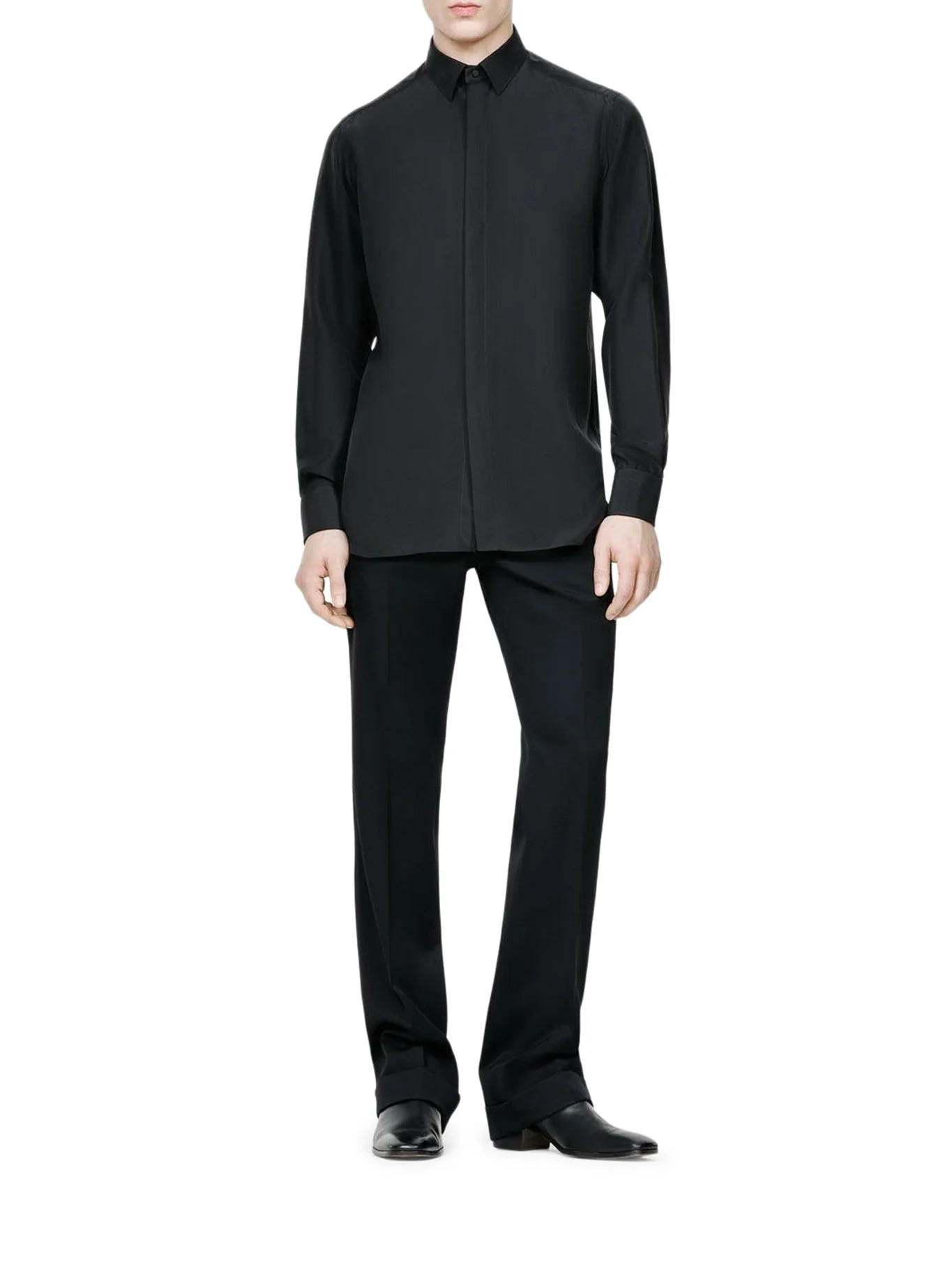 TOM FORD SILK CHARMEUSE SHIRT - 1