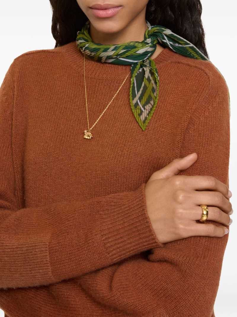 Burberry checked silk scarf outlook