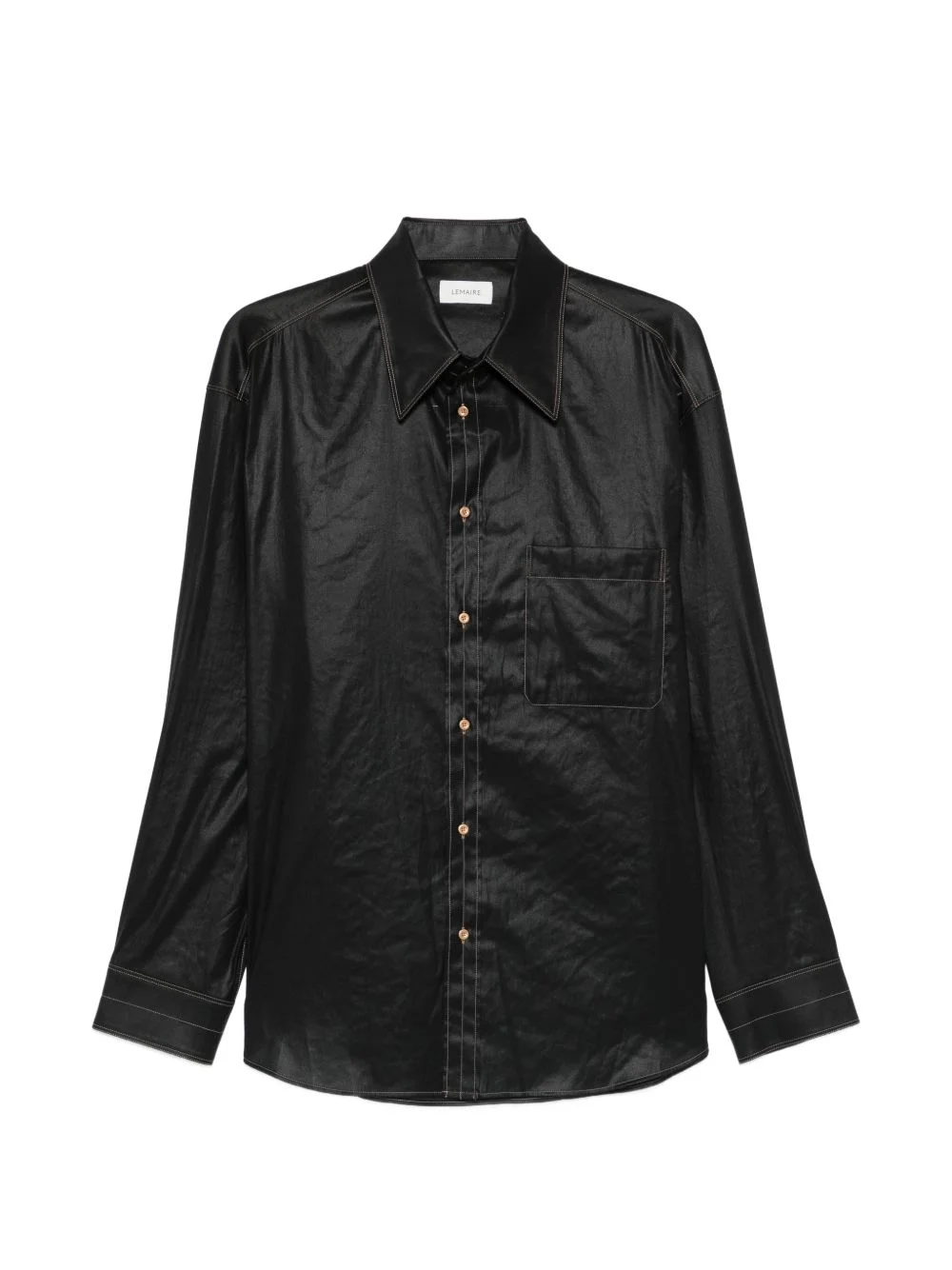 pocket topstitching shirt - 1