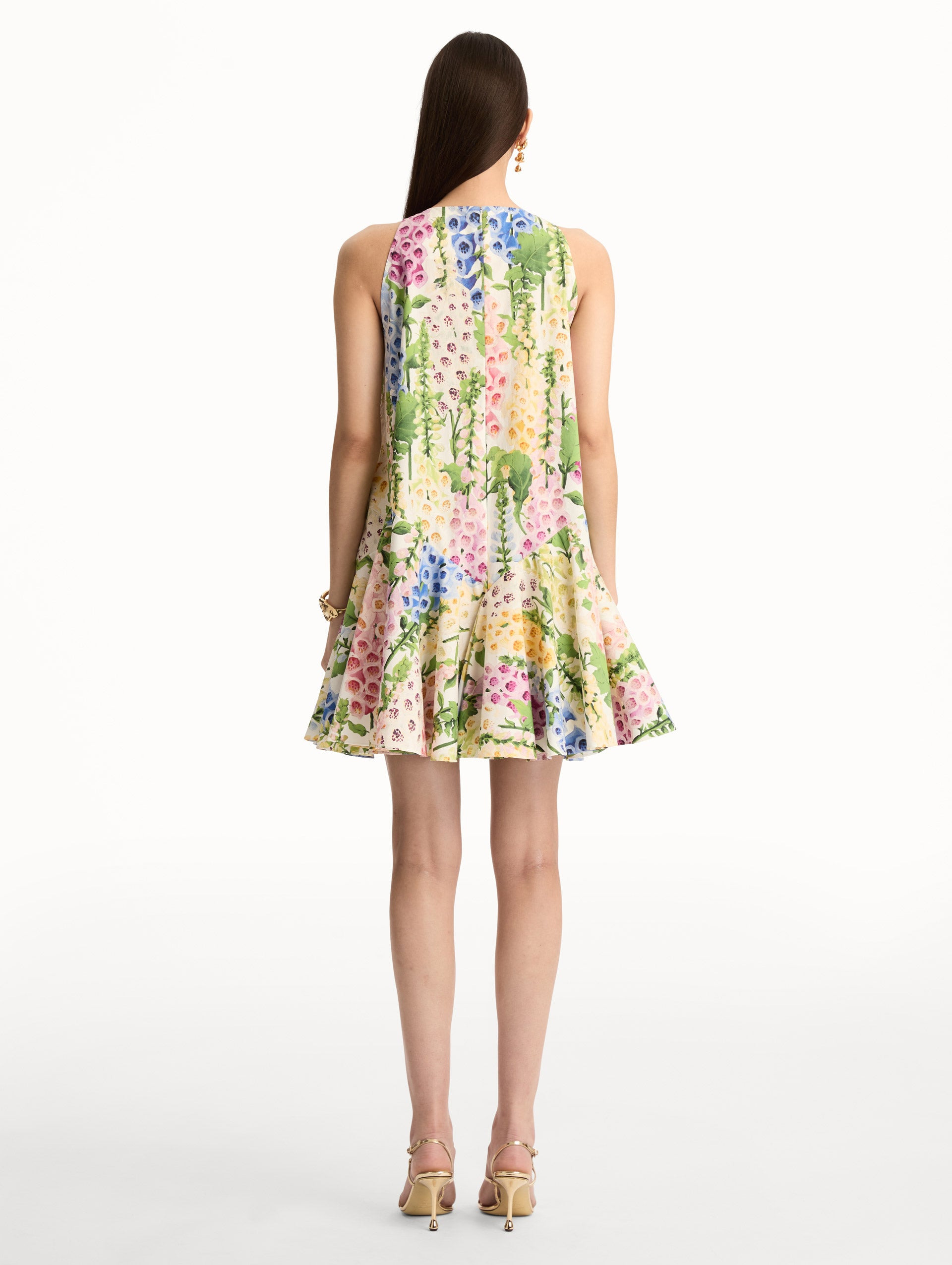 FOXGLOVE COTTON POPLIN TRAPEZE DRESS - 3