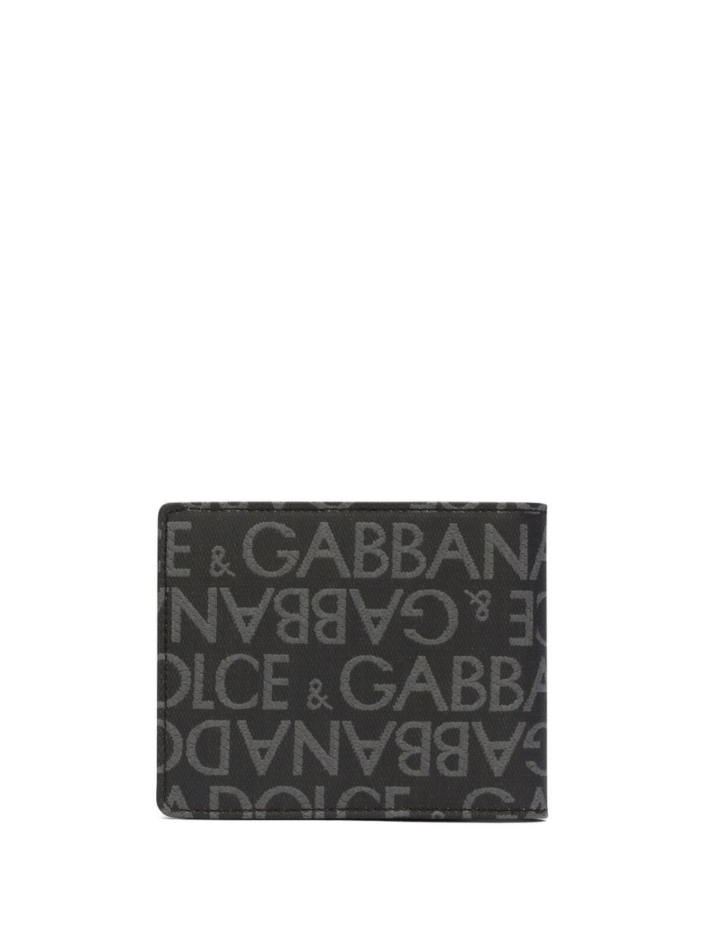 logo-jacquard bi-fold wallet - 2