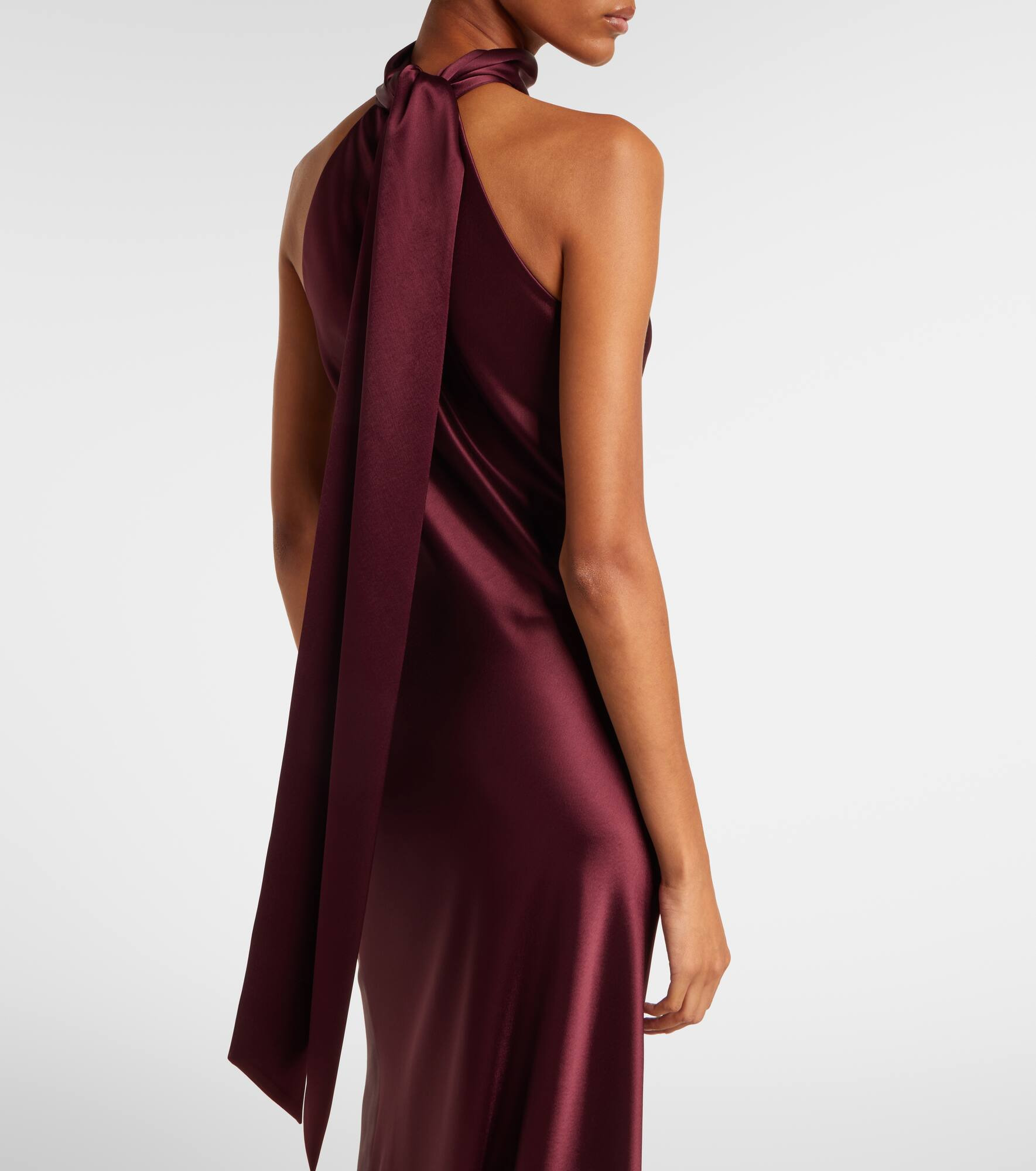 Sienna halterneck satin gown - 5