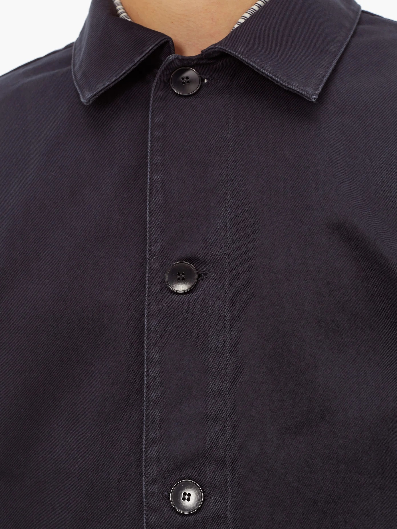 Kerlouan washed cotton-gabardine overshirt - 3