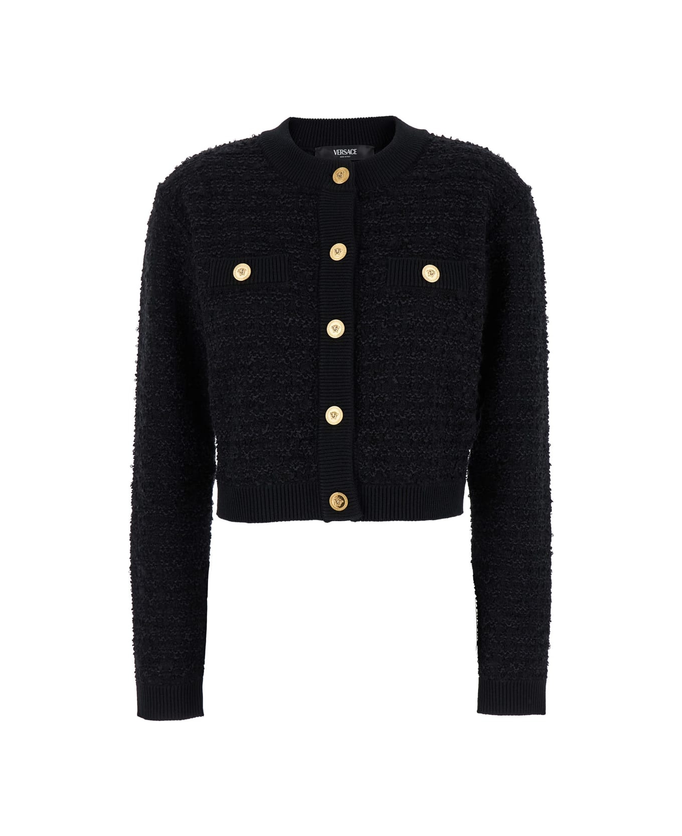 Knit Tweed Cardigan - 1