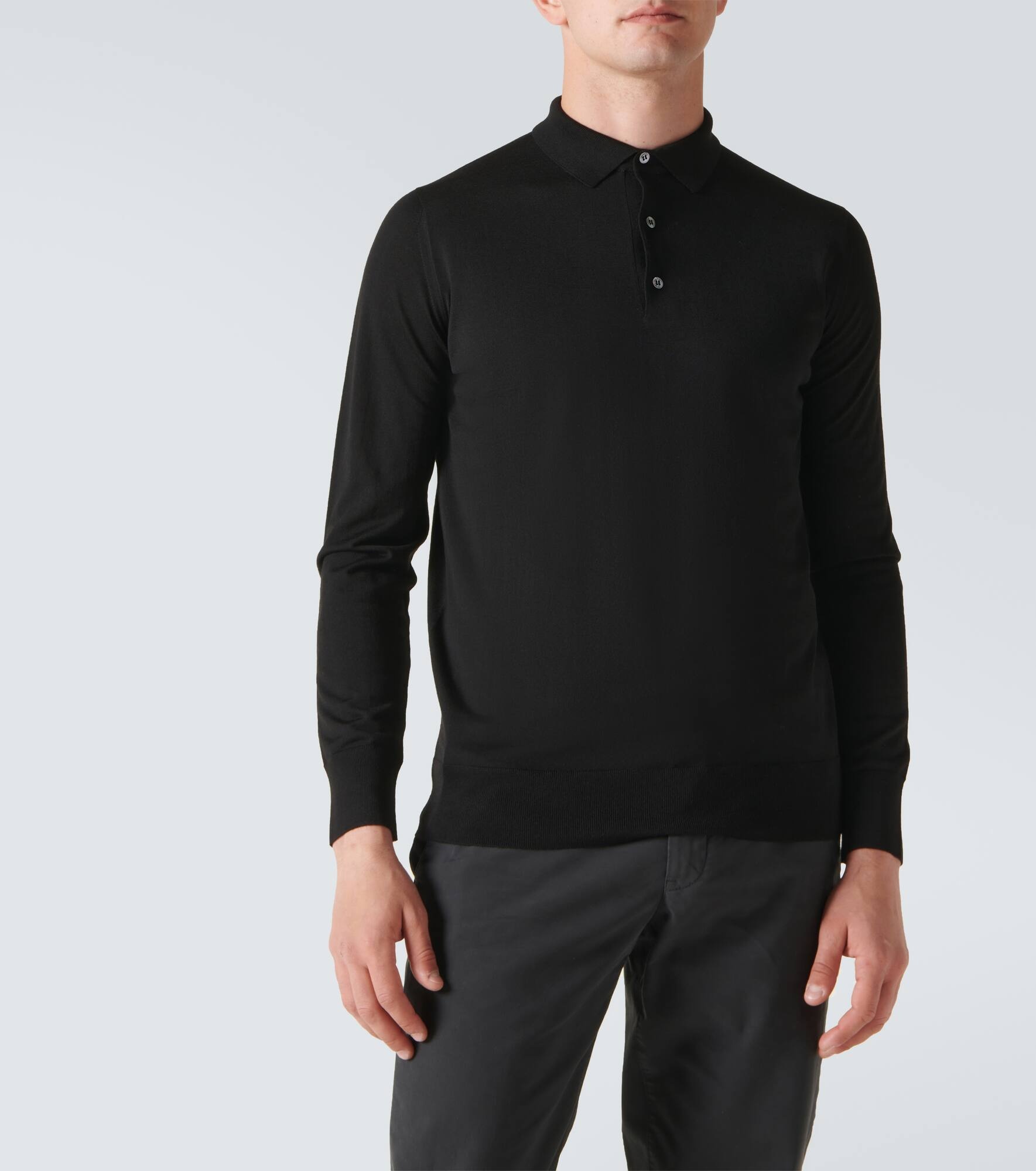 Virgin wool polo shirt - 3