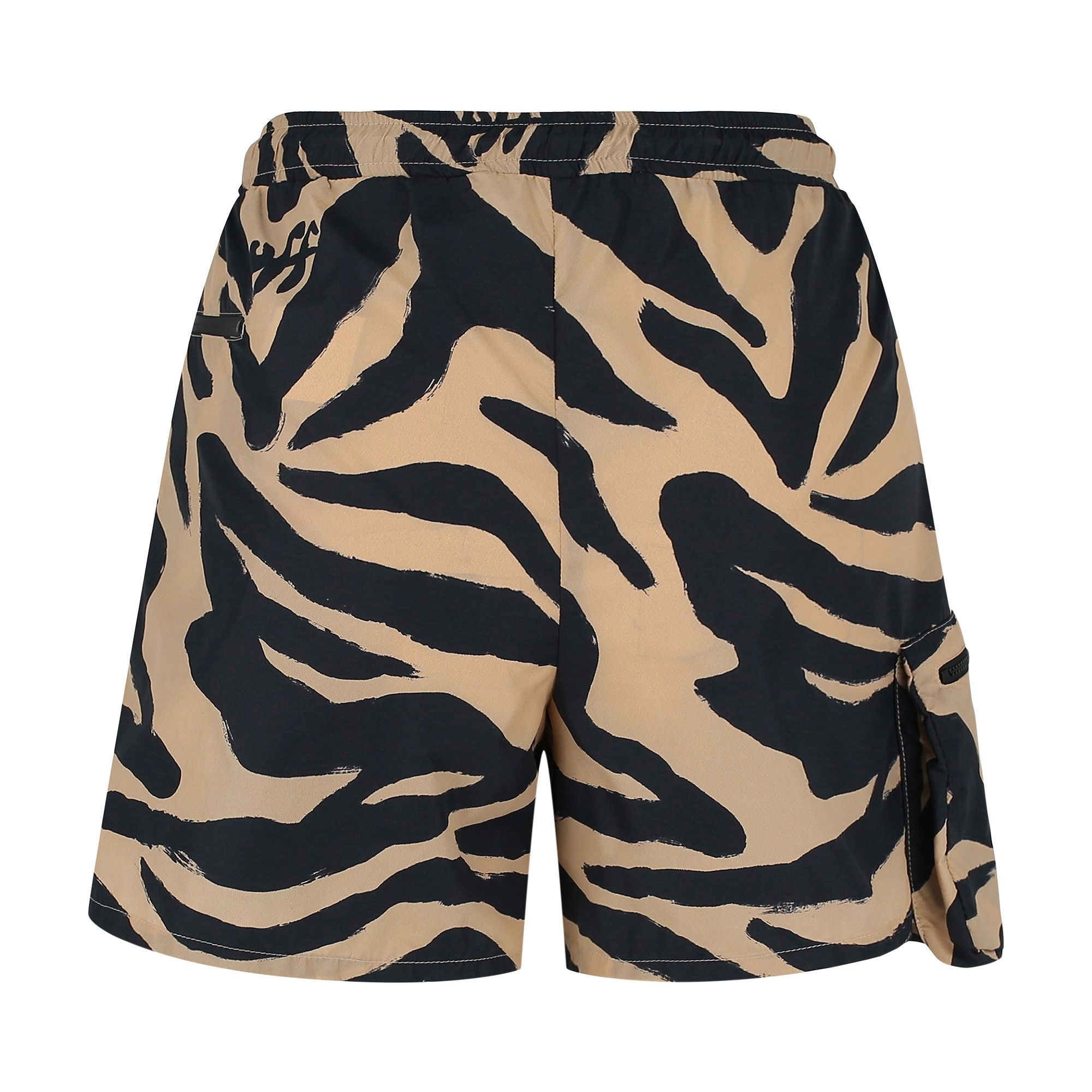 Off-White Athl Zebra Nylon Shorts 'Beige/Black' - 2