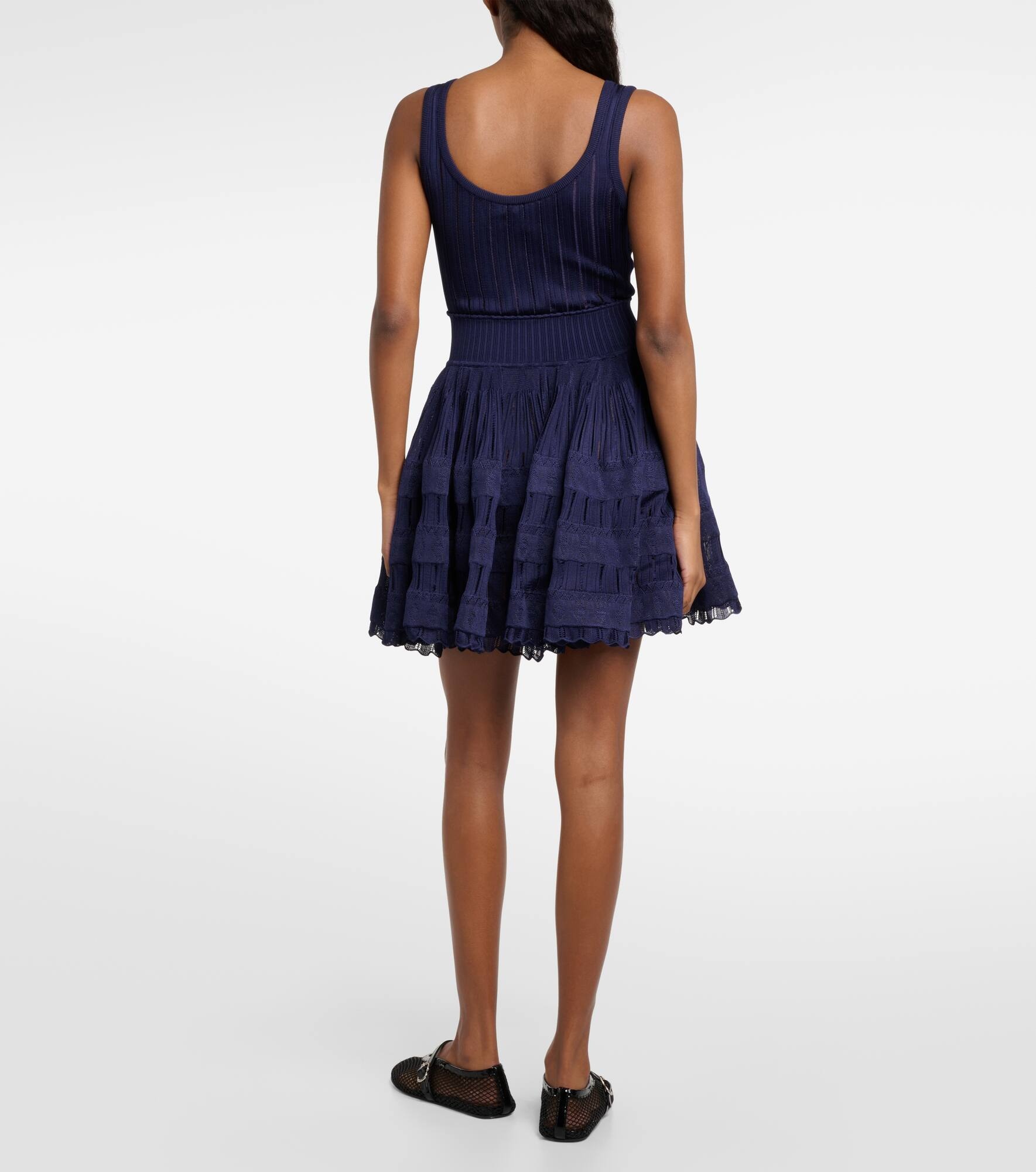 Ribbed-knit minidress - 3