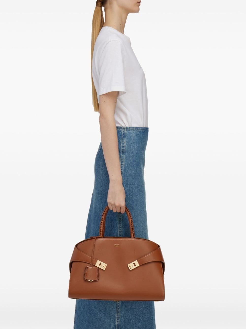 medium The Hug leather tote bag - 2