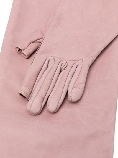 Rick Owens long leather gloves outlook