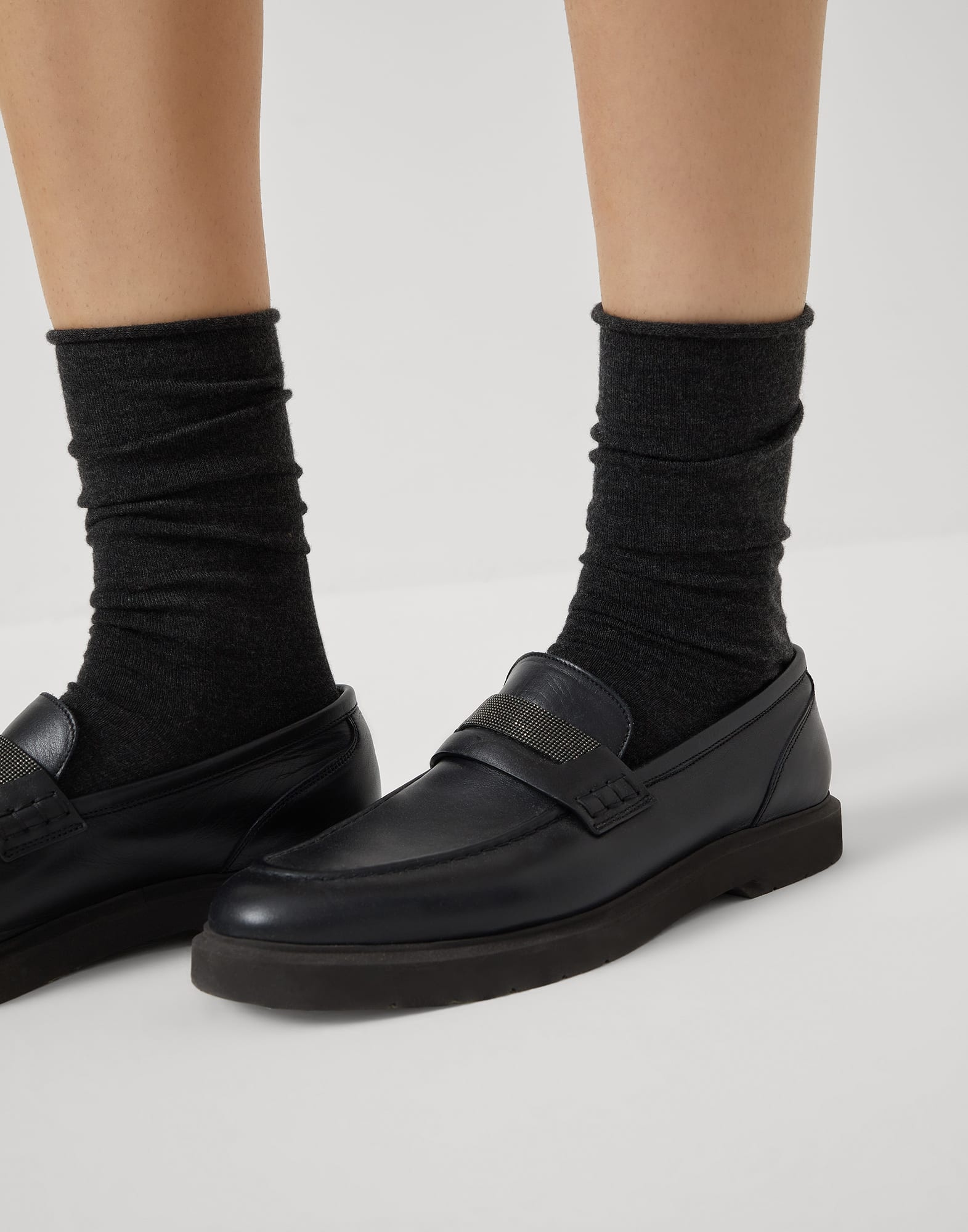 Stretch cashmere knit socks - 3