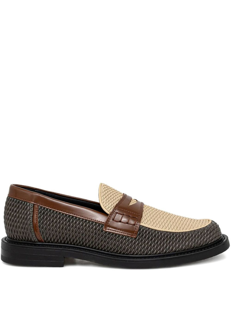 Reed woven-panel loafers 1