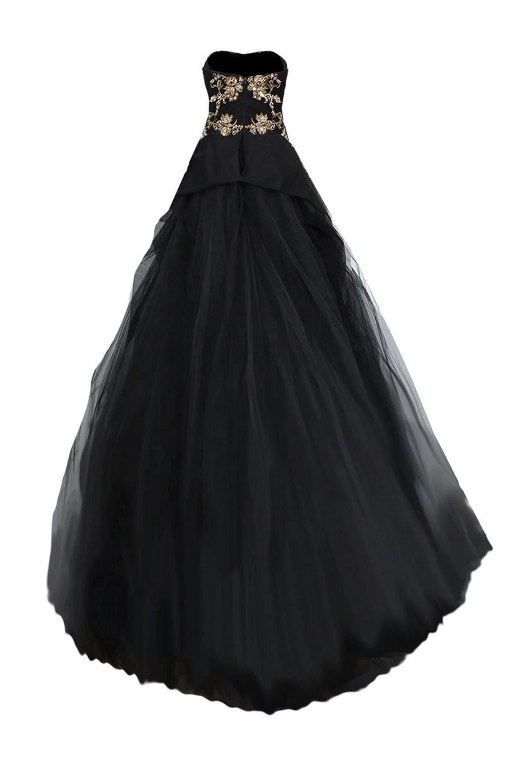 Marchesa Gold Embroidered Tulle Gown - M03839 | REVERSIBLE