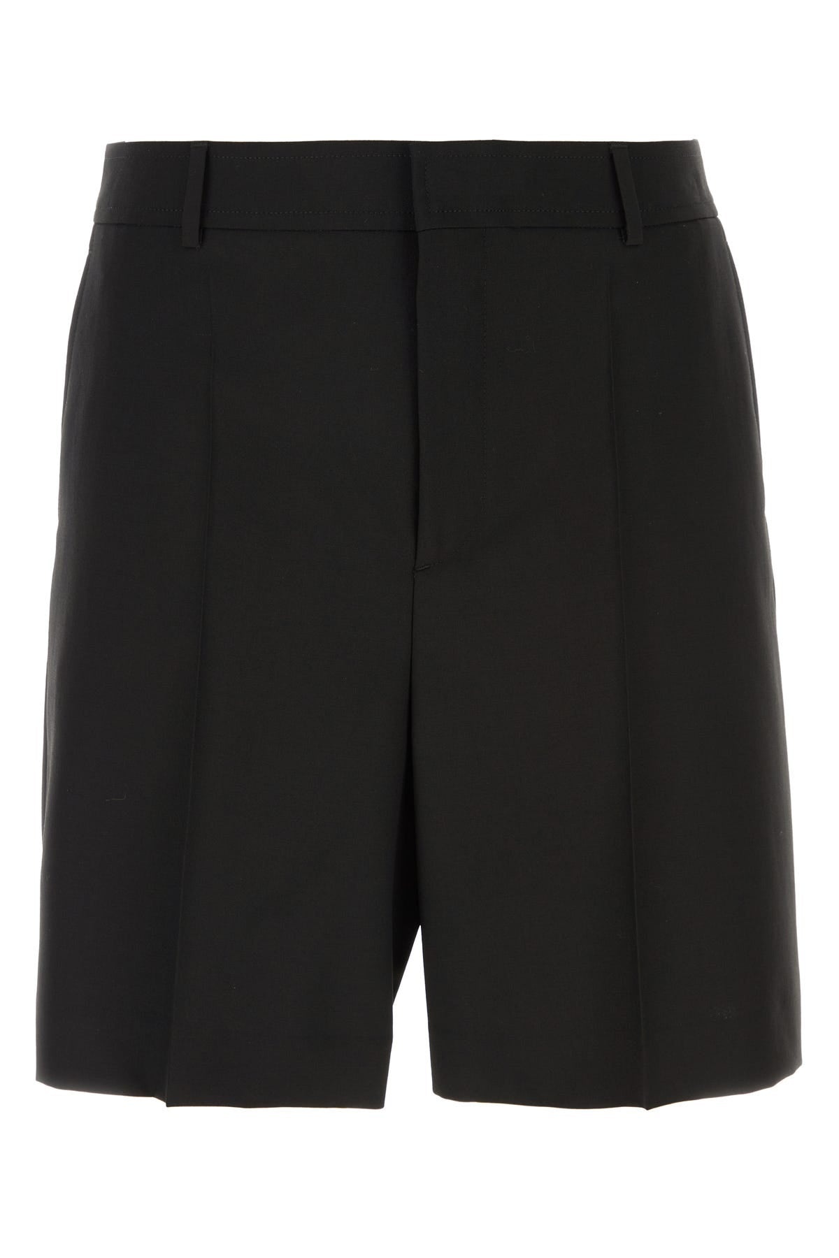 Valentino Black wool bermuda shorts | wananluxury | REVERSIBLE