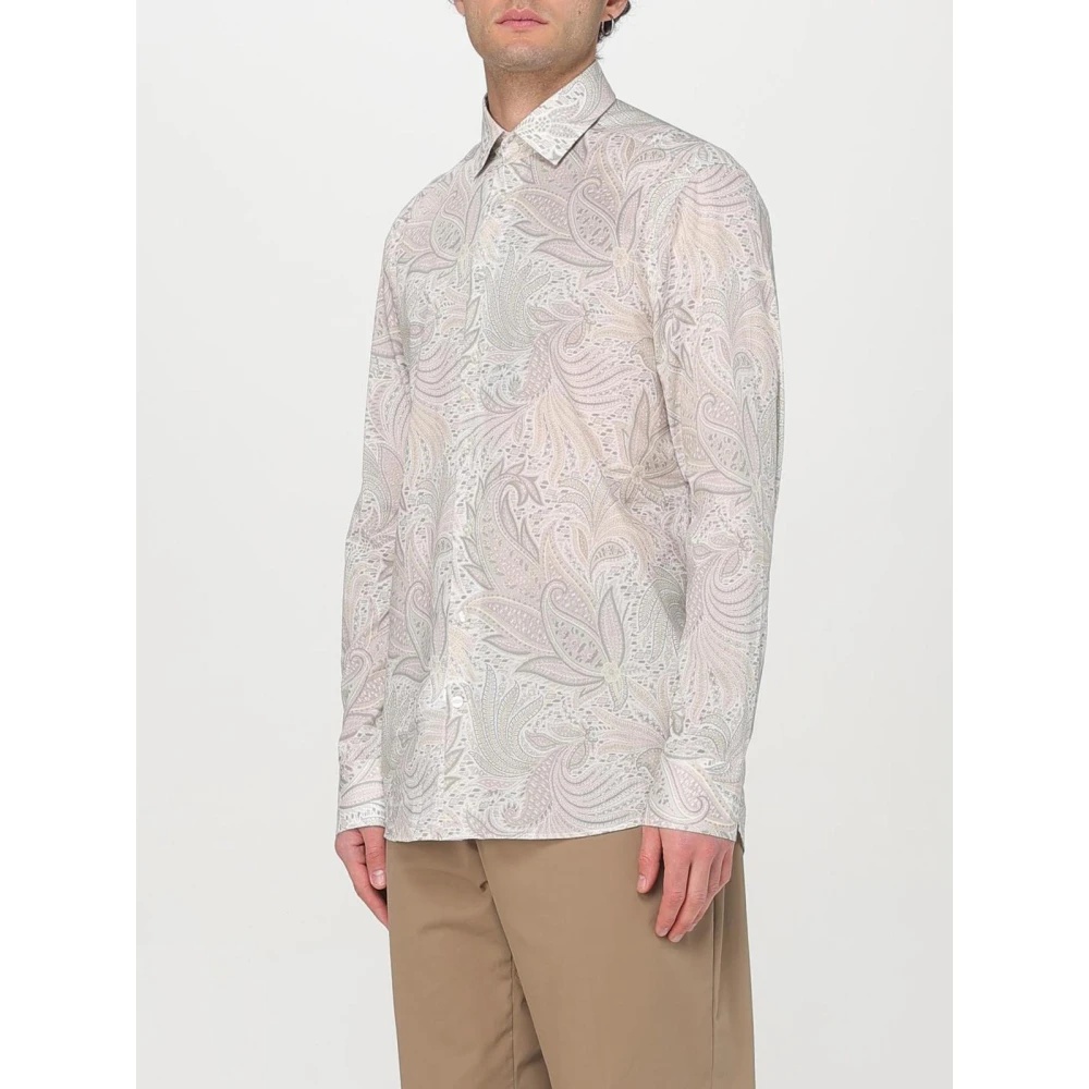 IVORY PAISLEY COTTON SHIRT - 4