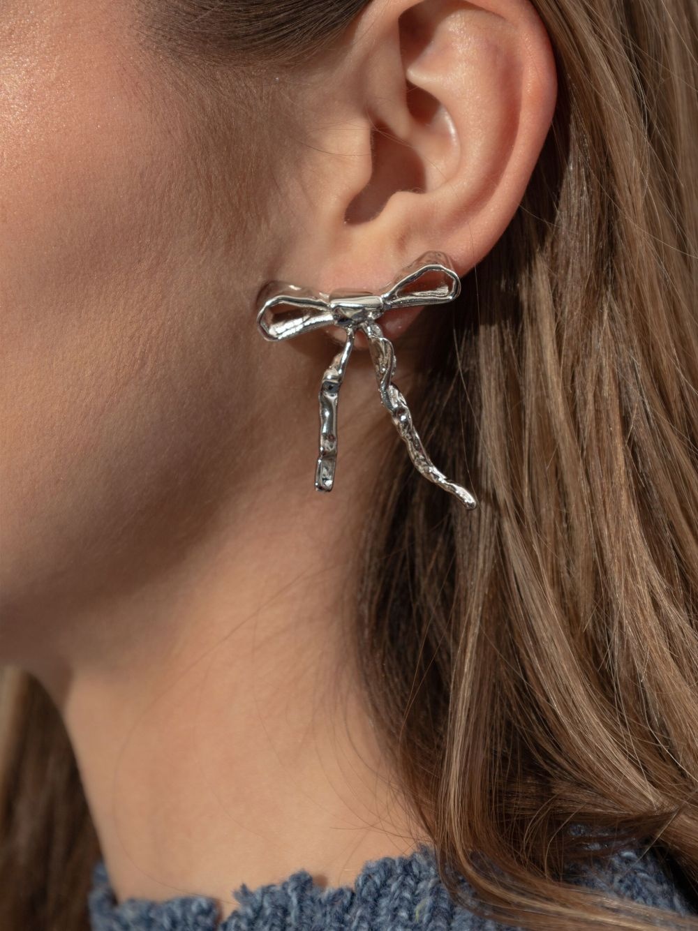 bow-motif earrings - 2
