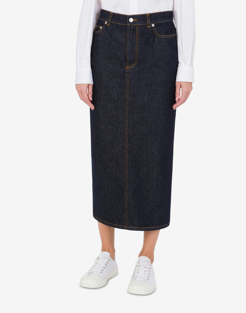 Moschino BLUE DENIM SKIRT outlook
