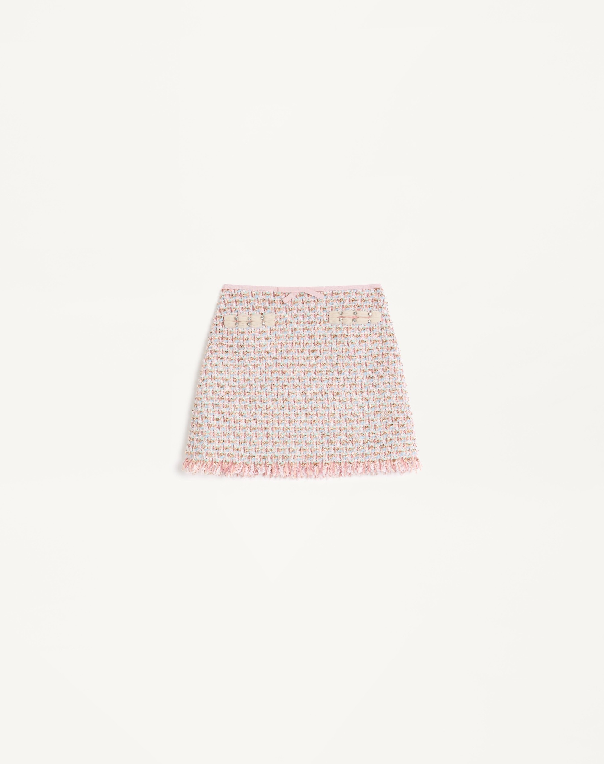 RIBBON TWEED SKIRT - 1