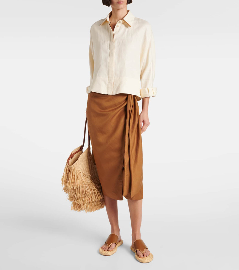 PARIS TEXAS Amalfi leather-trimmed espadrille slides outlook