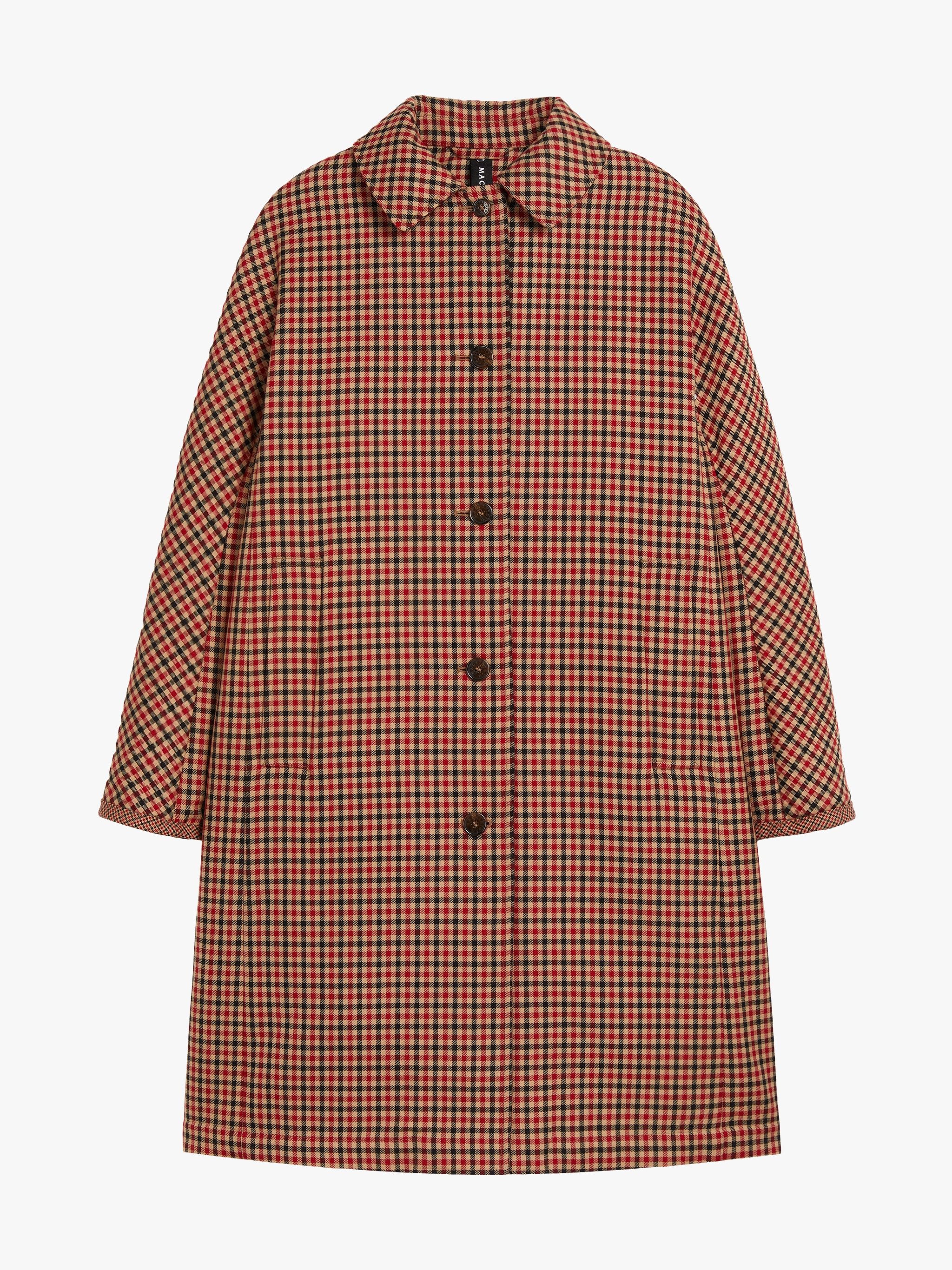 FAIRLIE RED SHEPARD CHECK WOOL OVERCOAT | LMC-008 - 1