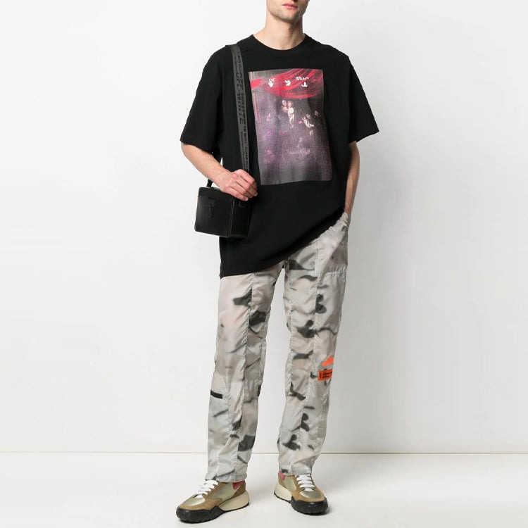 Off-White Pattern Arrow Printing Loose Fit Short Sleeve Black OMAA038S21JER0051001 - 3