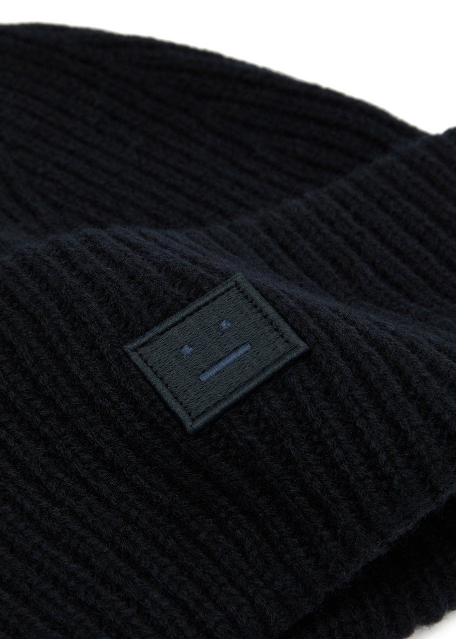 Logo ribbed wool beanie - 3