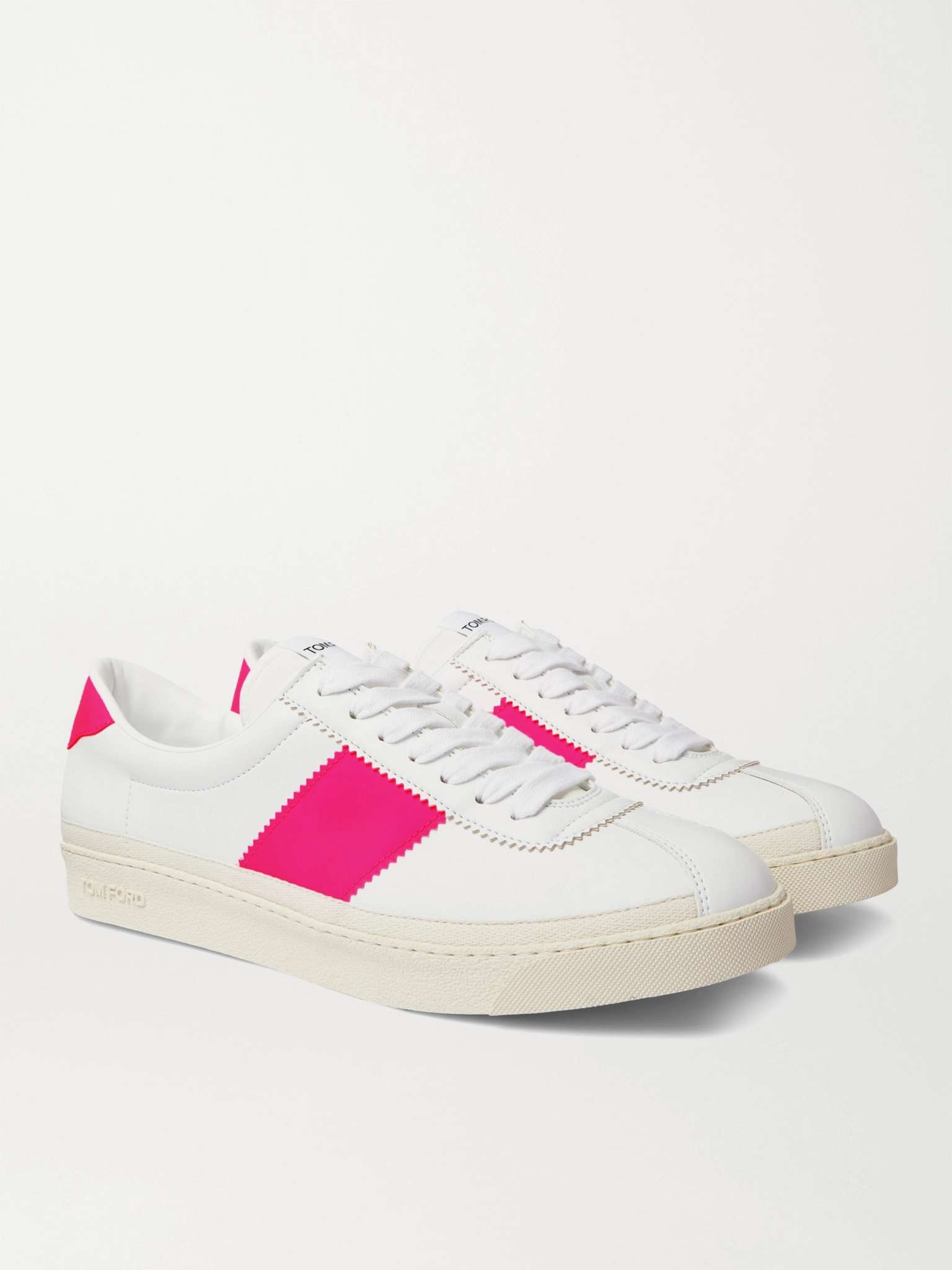 Bannister Panelled Faux Leather Sneakers - 4