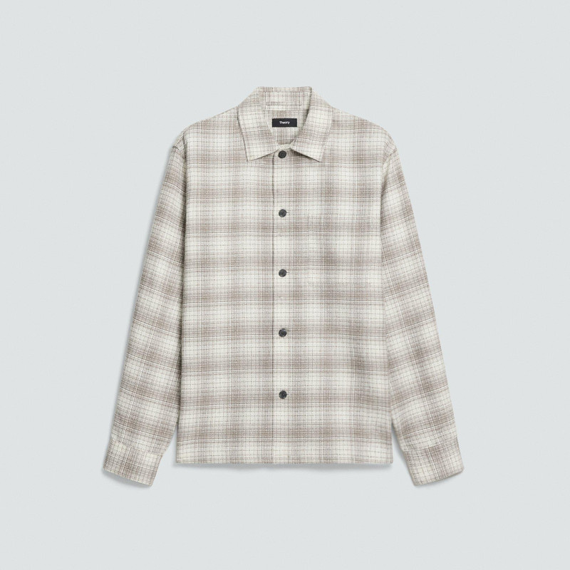 Button-Up Shirt in Textured Check 1