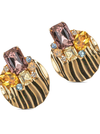 Jennifer Behr Geralda crystal-embellished earrings outlook