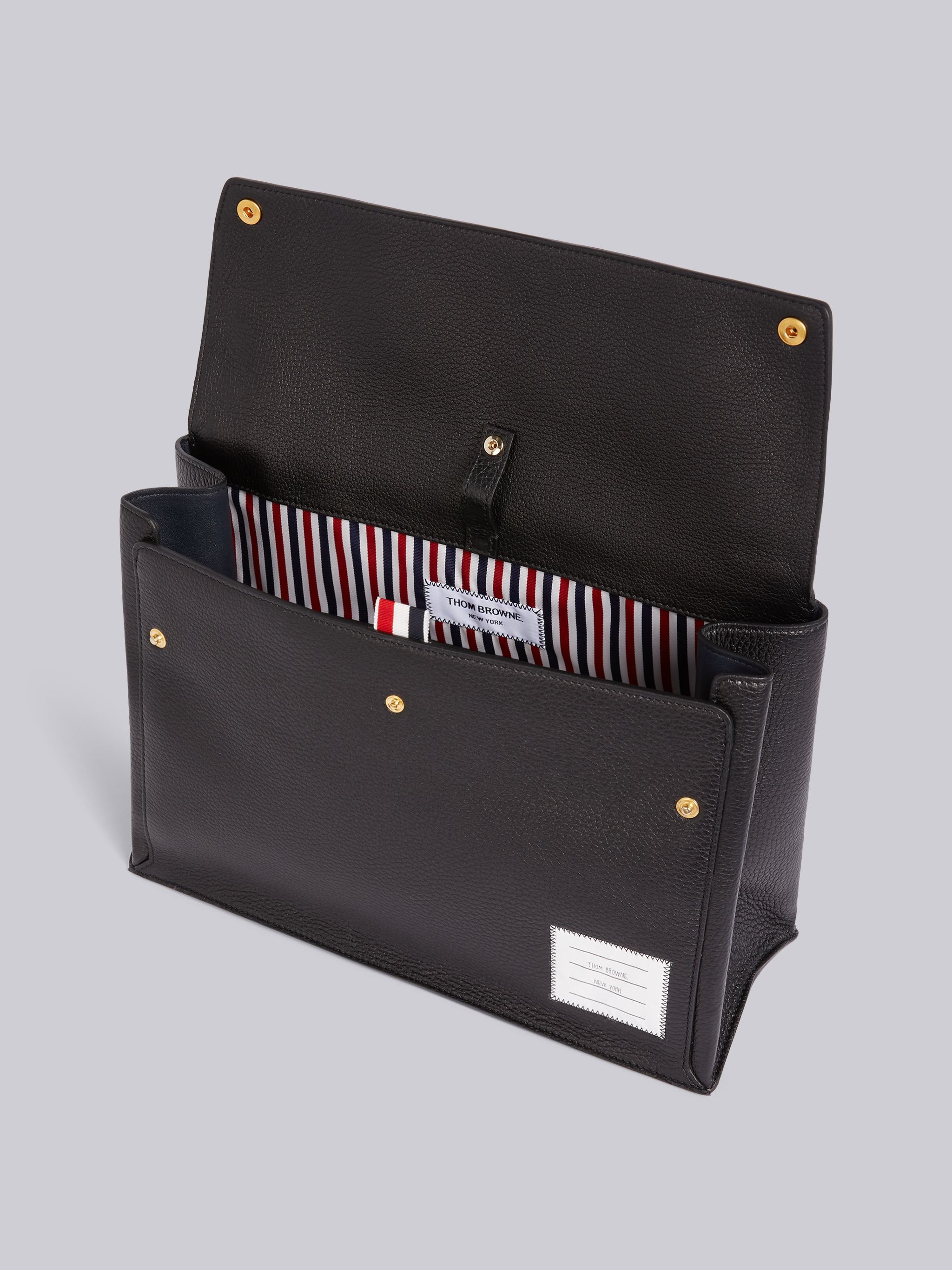 Black Deerskin Large Envelope Messenger Bag 5