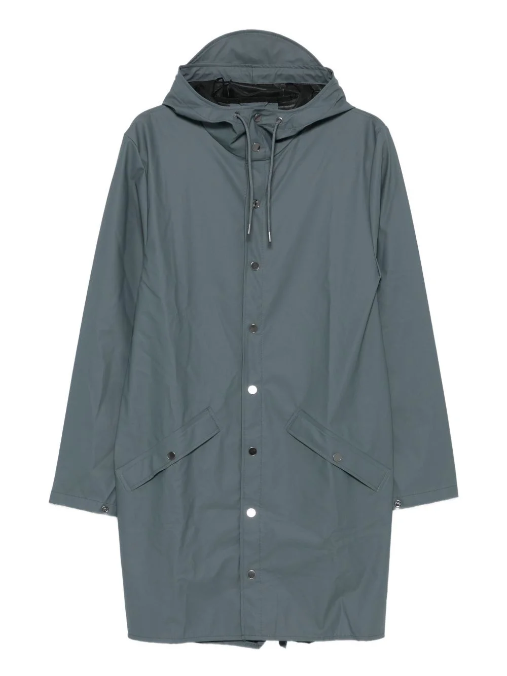 snap-button hooded raincoat - 1