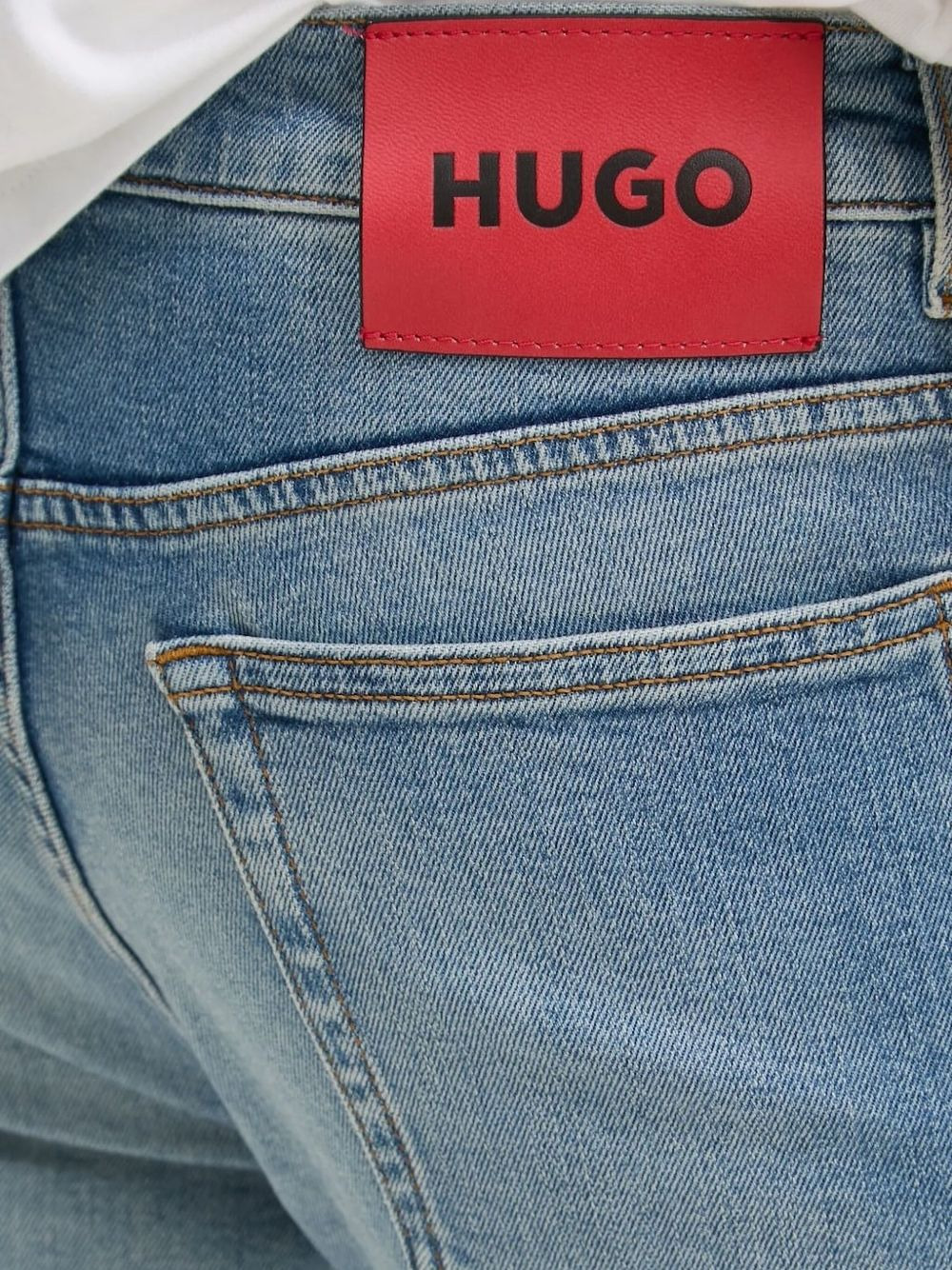 leather-patch jeans - 3