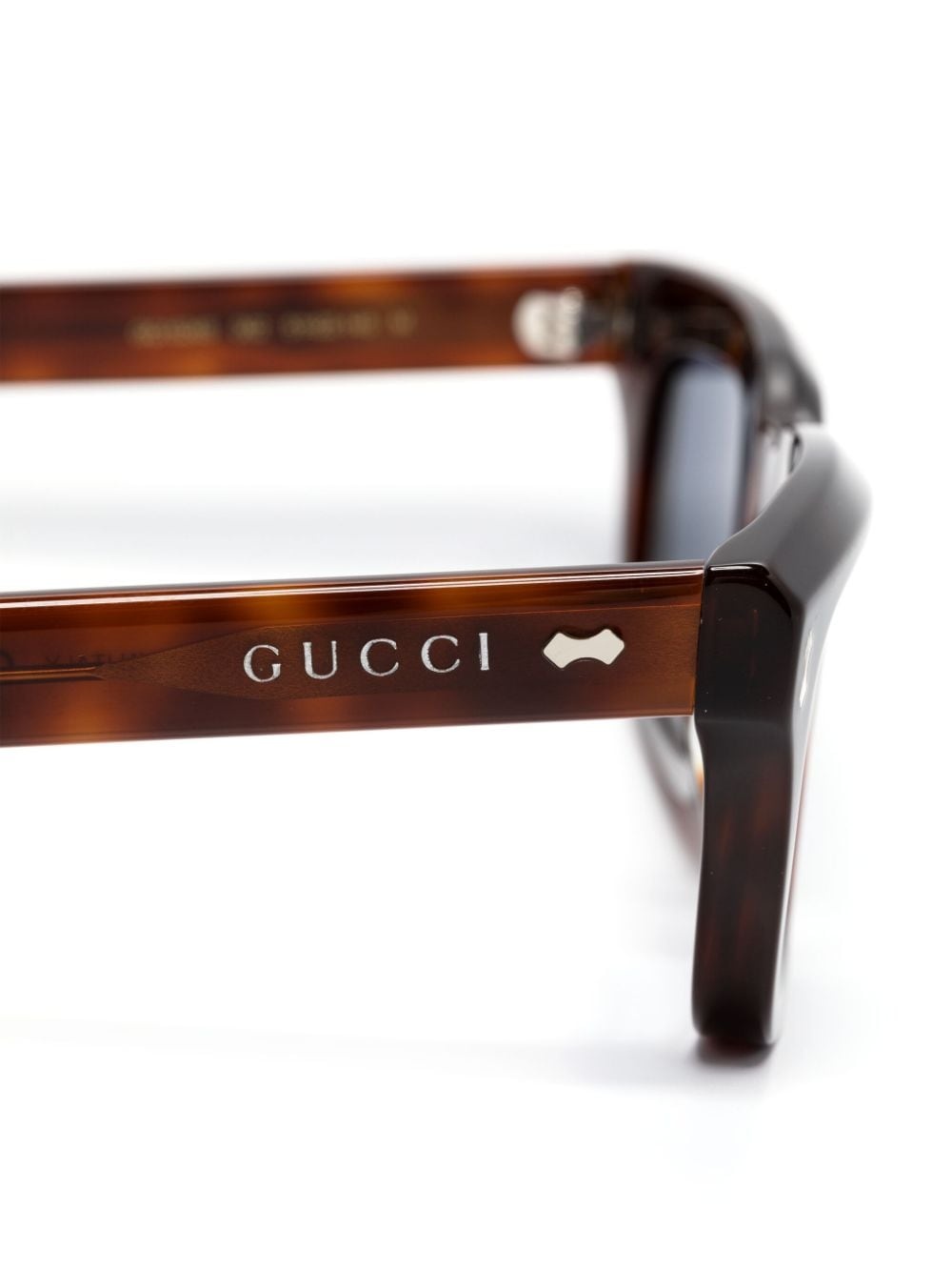 tortoiseshell rectangle-frame sunglasses - 3